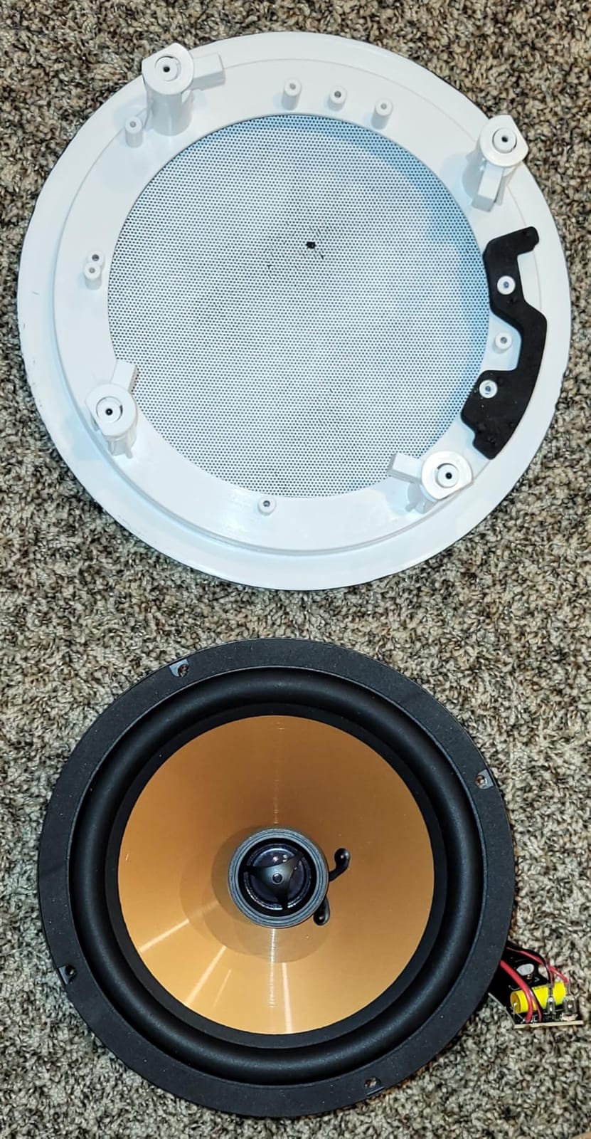 Micca M-8C 8-Inch 2-Way in-Ceiling Speaker, Round, Each, Paintable, White customer photo 1