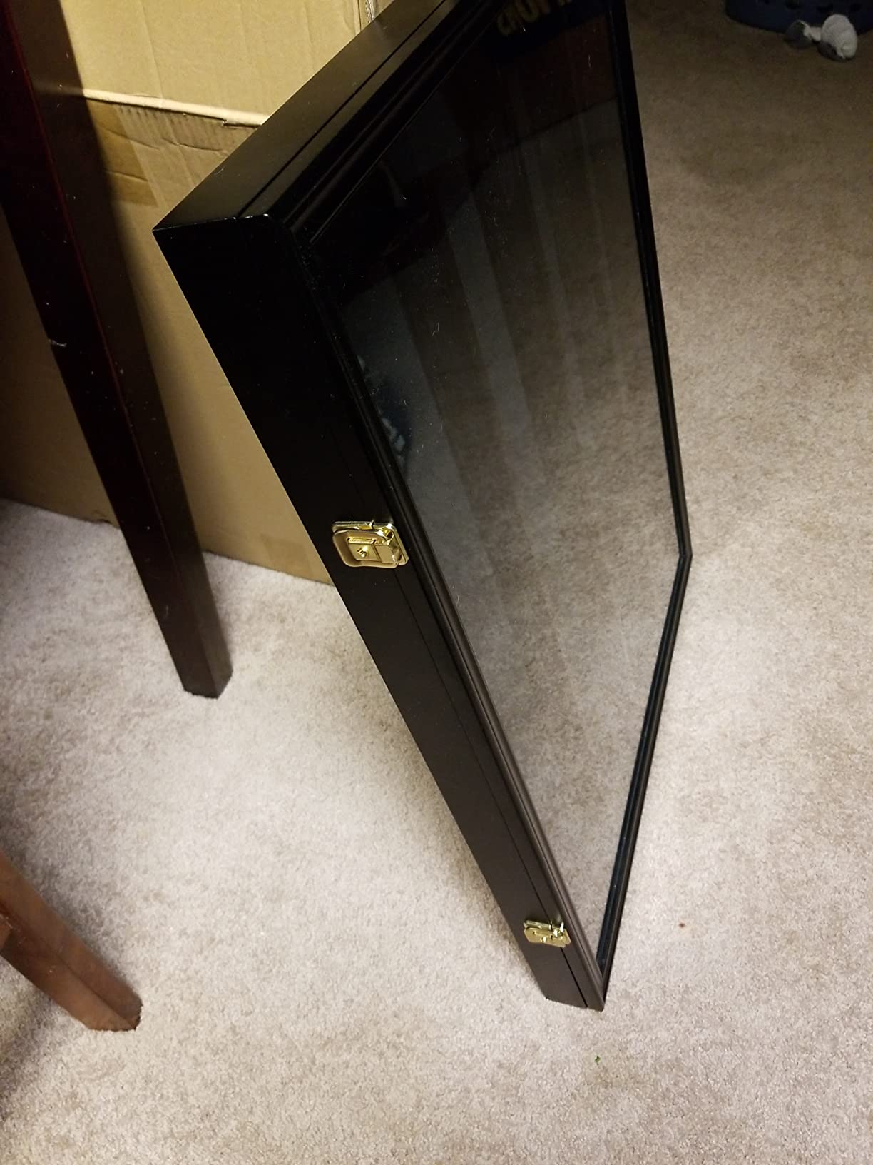 98% UV Protection Pro-Collector's Graded Sports Card Display Case for Football Baseball Basketball Hockey Comic Trading Cards, Lockable Door Horizontal (Black Finish) customer photo 1