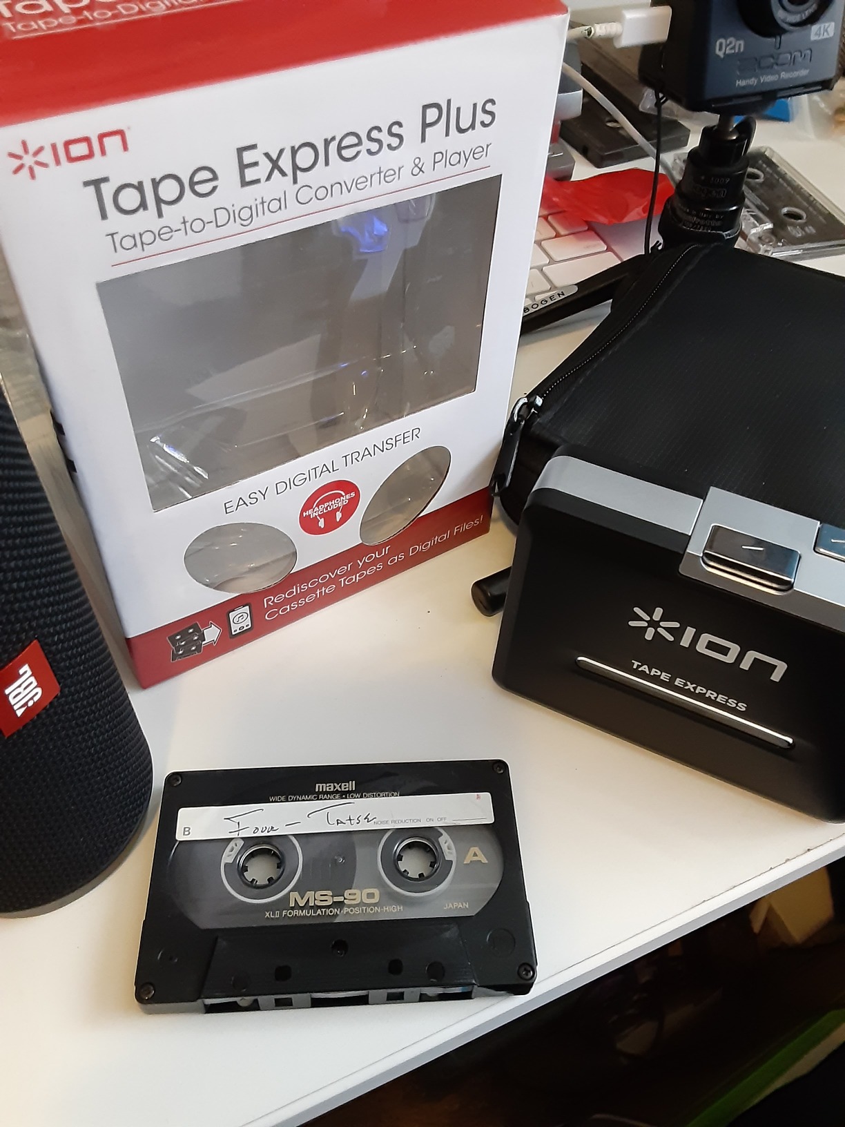 ION Tape Express Plus | Cassette Player and Tape-to-Digital Converter with USB & 1/8