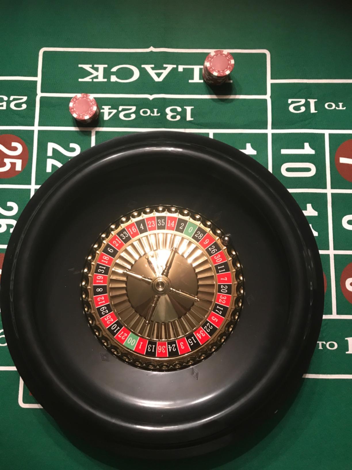 DA VINCI 16-Inch Roulette Wheel Game Set with 120 11.5-Gram Chips, Full Size 3'x6' Felt Layout, and Rake customer photo 1
