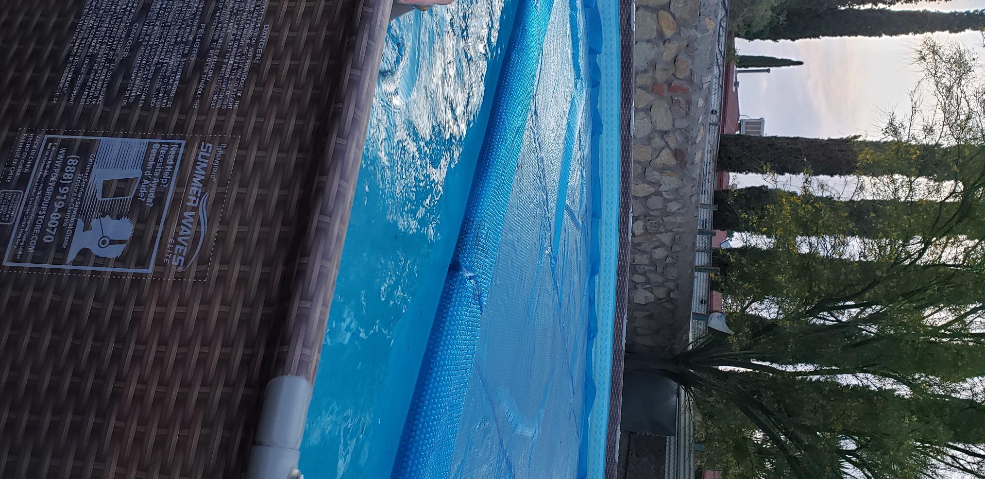 Blue Wave 21-ft Round Solar Pool Cover 8-Mil Blue - Solar Cover for Above Ground Pool, Thermal Bubble Blanket for Heat Retention & Reduced Evaporation customer photo 2