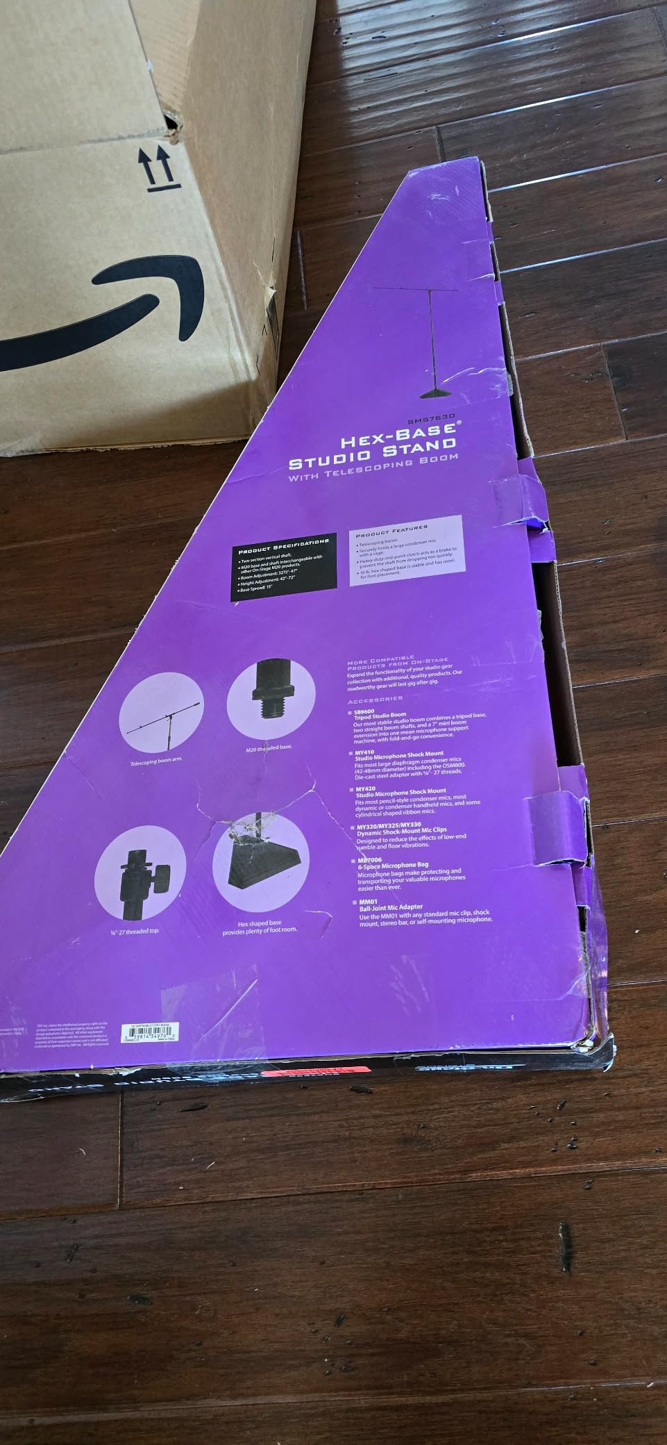 On-Stage SMS7630B Hex Base Studio Stand W/Tele Boom customer photo 1
