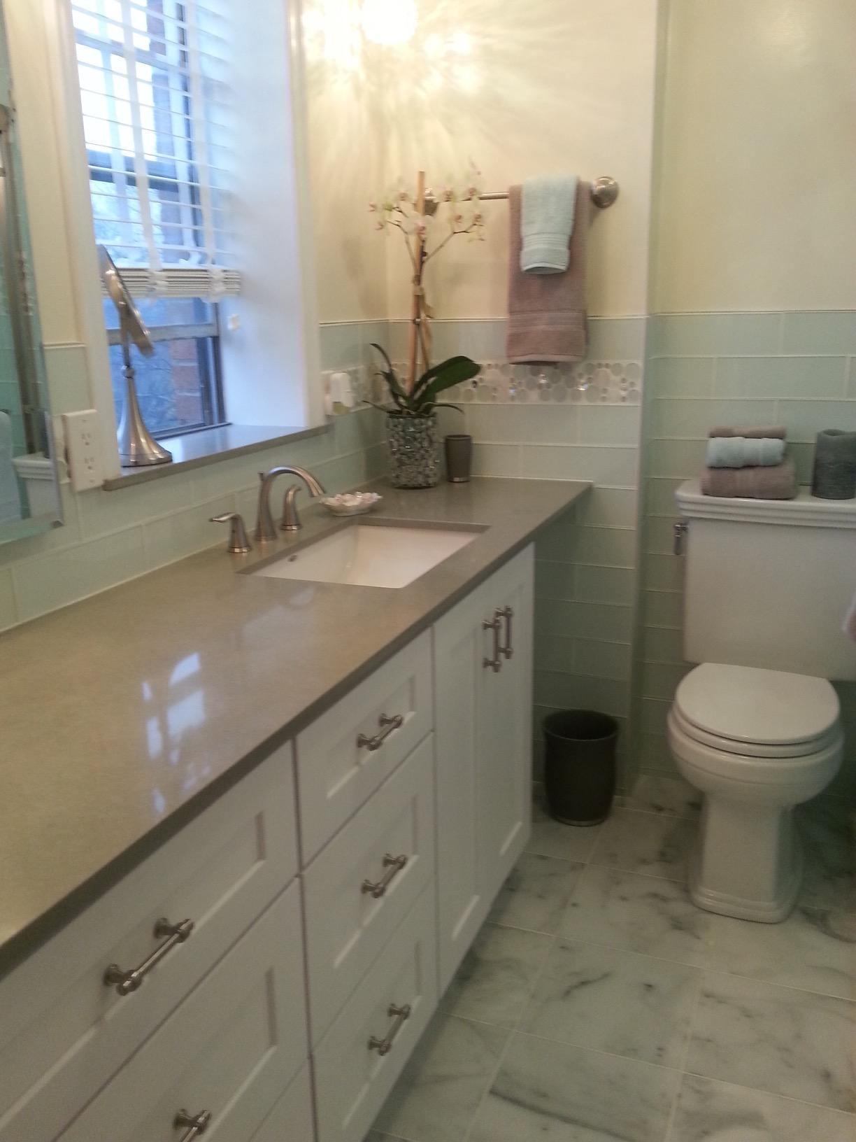 Tenedos Bianco Carrara 12x12 Polished Marble Tile, Italian White Carrera Stone for Bathroom Wall, Shower, Kitchen Backsplash, and Floor Use (1 Piece) customer photo 2