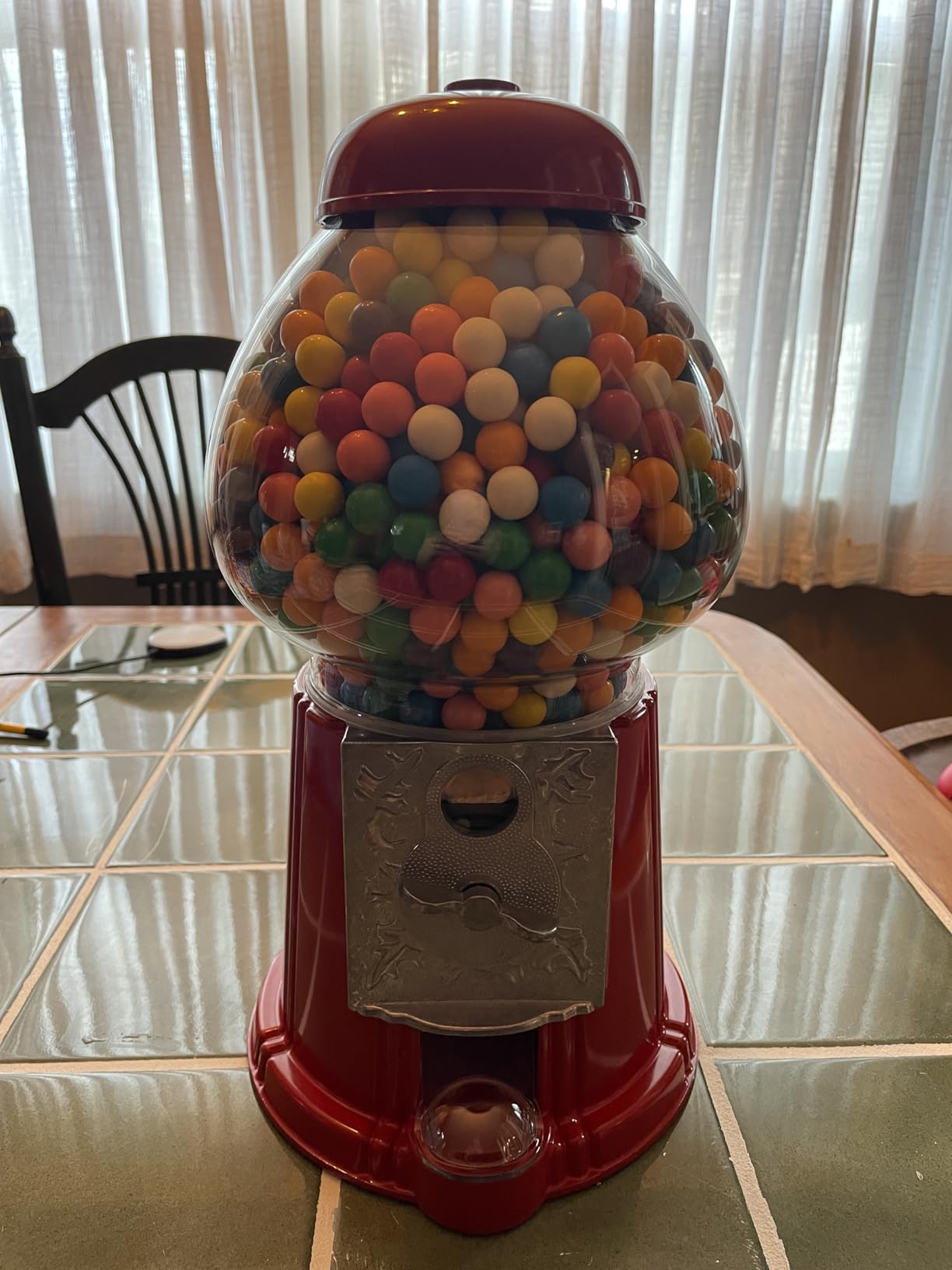 Great Northern Popcorn Gumball Machine with Coin Bank, Red, 15