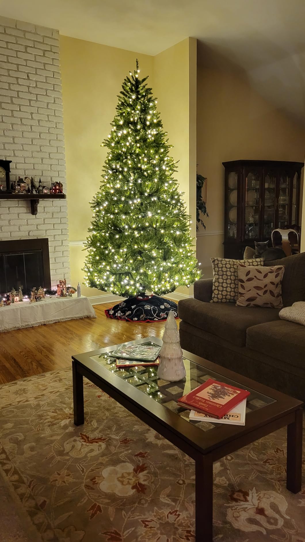 National Tree Company 7.5ft Pre-Lit Dunhill Fir Artificial Christmas Tree | 700 LED Lights, 10 Light Functions, 2,514 Tips, Foot Pedal, Includes Stand, Green customer photo 1