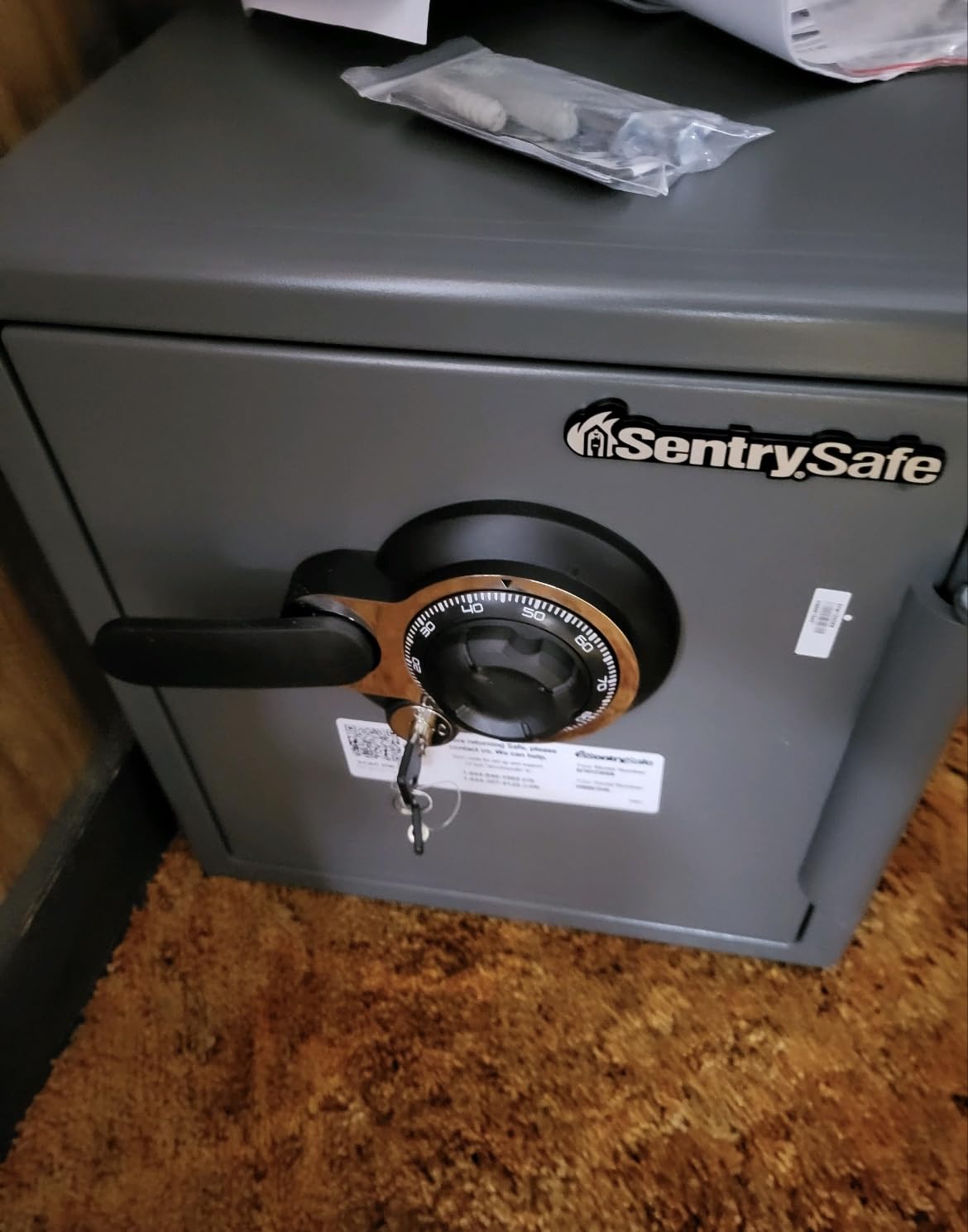 SentrySafe Medium Gray Fireproof Safe and Waterproof Safe Box with Dial Combination, Home Security for Money, Documents, or Other Valuables, 1.23 Cubic Feet, SFW123DSB customer photo 1