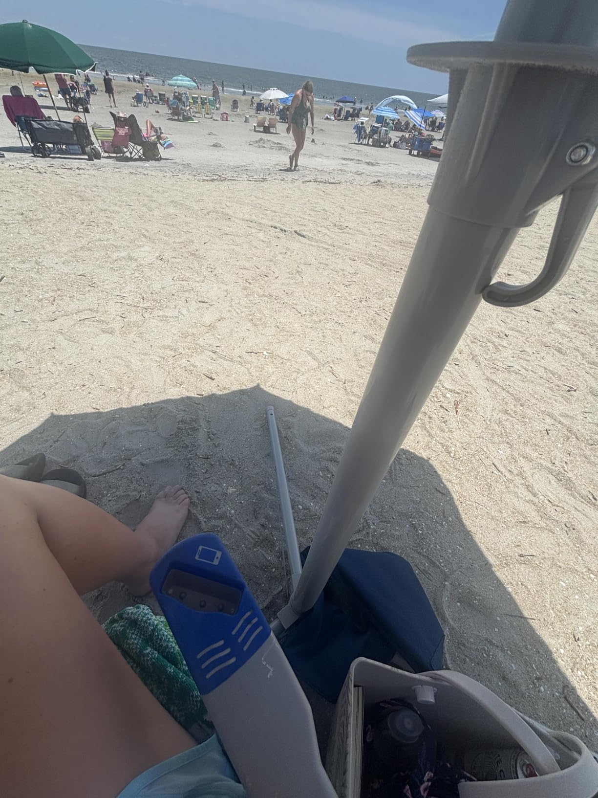 Wondershade Ultimate Portable Sun Shade Umbrella - Lightweight Adjustable Outdoor Patio & Beach Umbrella with Tripod Base (Blue) customer photo 2