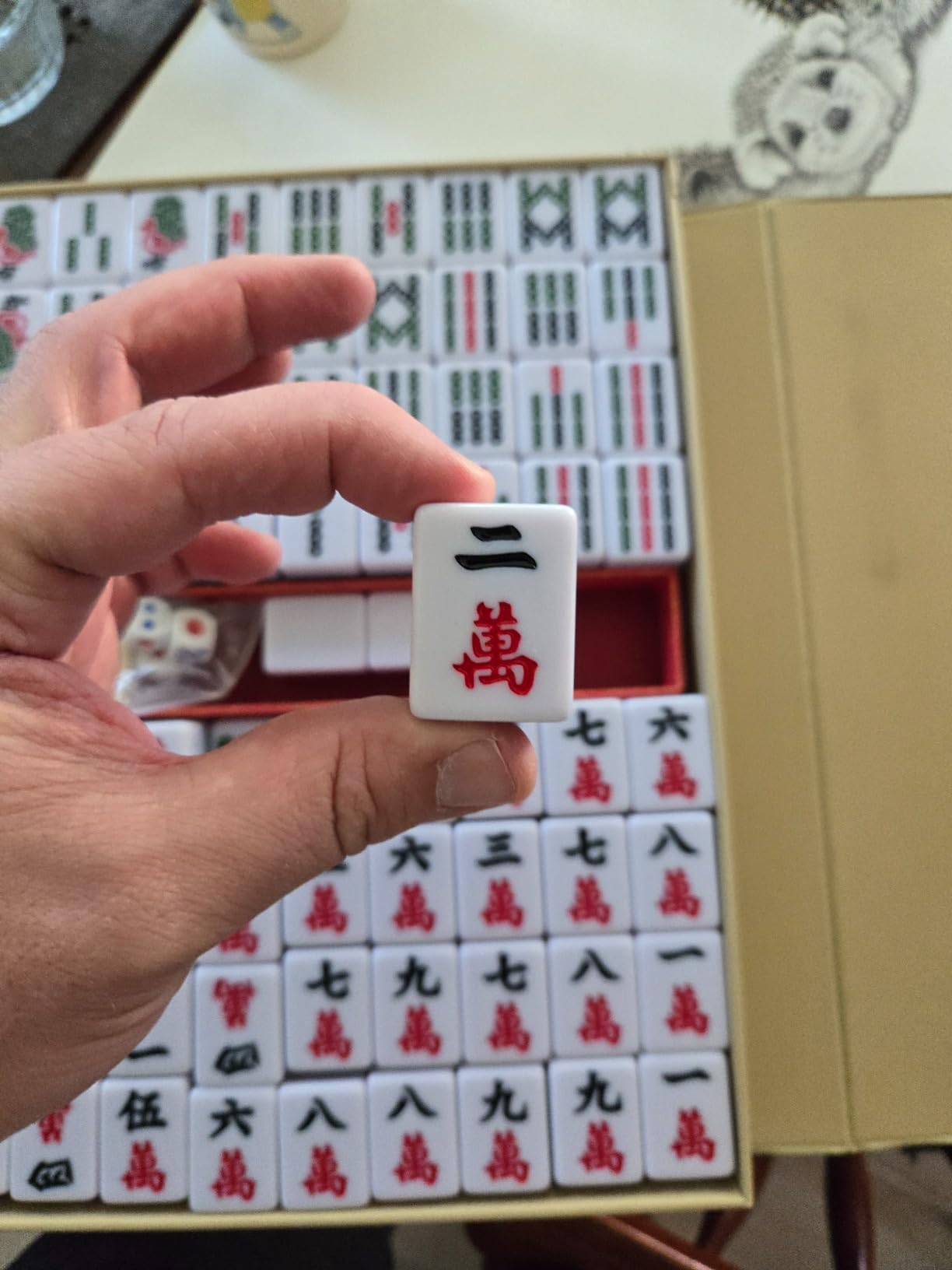 Yellow Mountain Imports YMI Rouge Heritage Chinese Mahjong Set, 146 Tiles customer photo 1