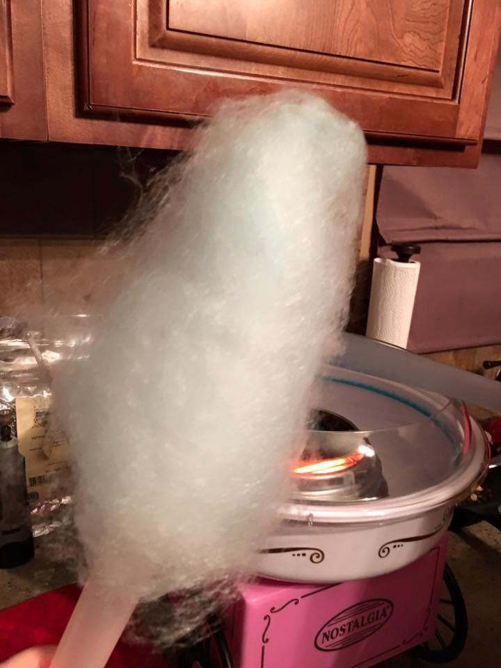 Nostalgia PCM305 Vintage Hard and Sugar Free Candies Countertop Original Cotton Candy Maker, Includes 2 Reusable Cones And Scoop - Pink customer photo 1