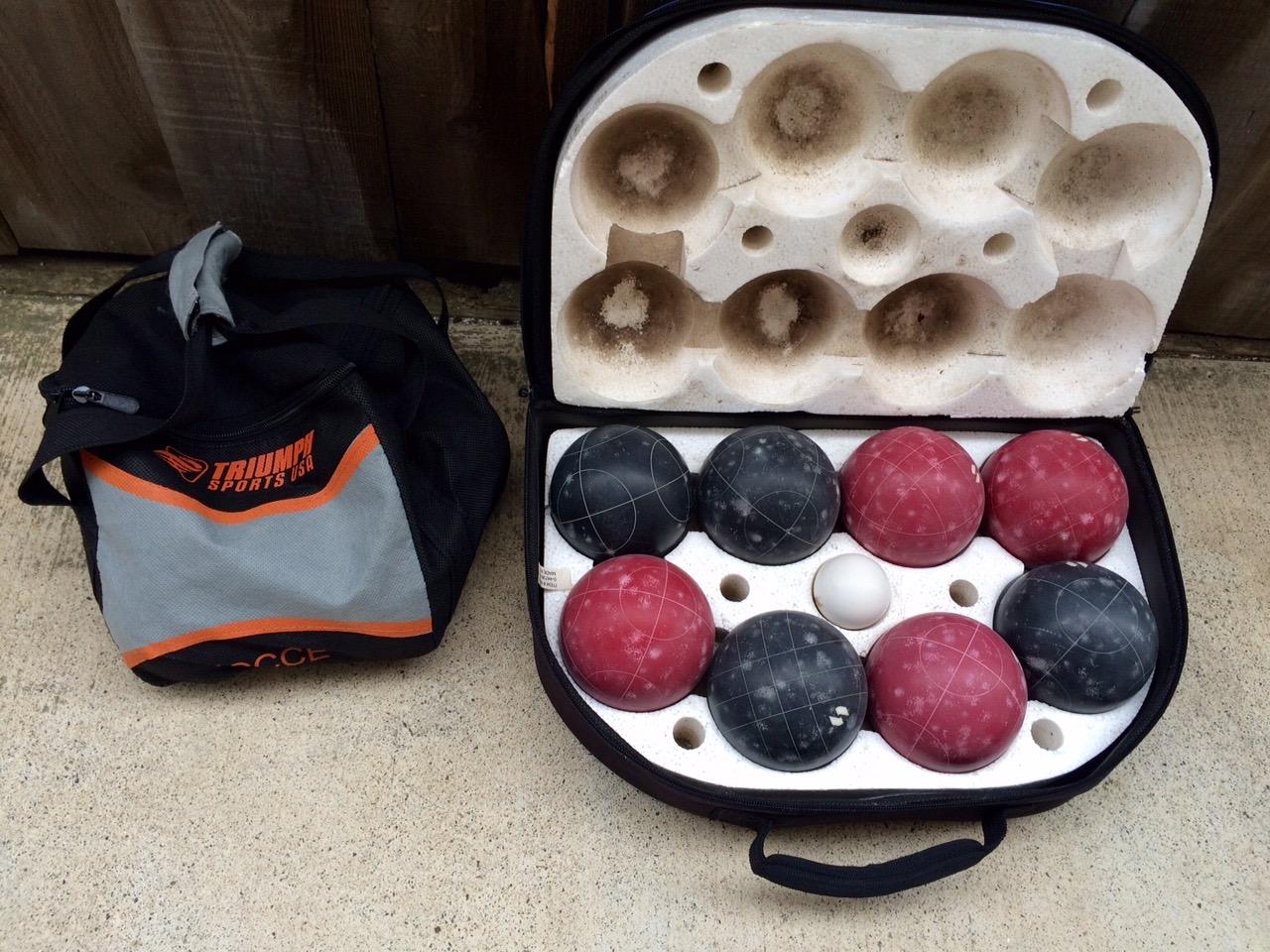 Triumph Sports Competition 100mm Resin Bocce Ball Outdoor Game Set with Carrying Bag for Easy Storage customer photo 1