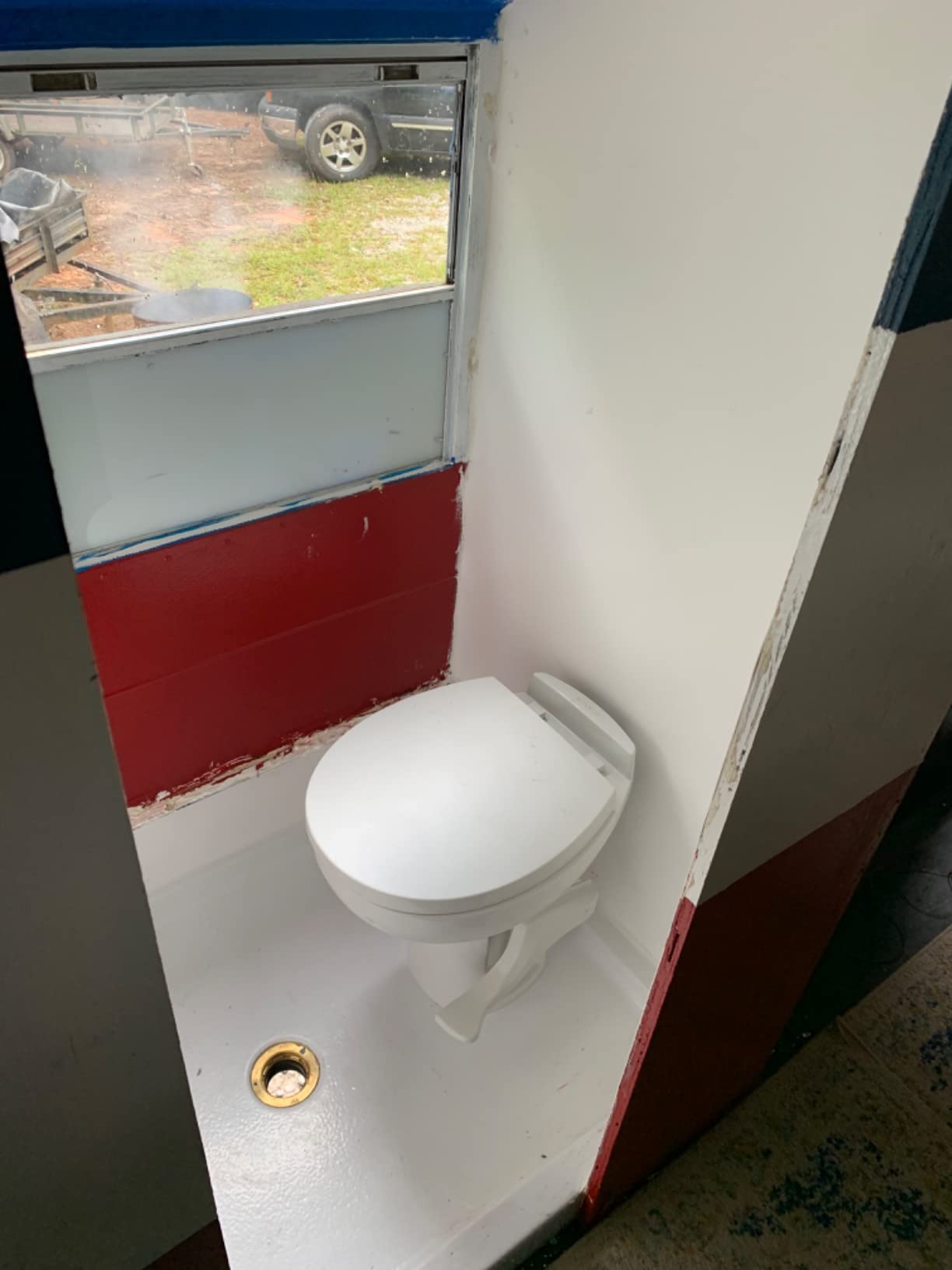 Aqua-Magic Residence RV toilet / High Profile / White - Thetford 42169 | Residential seat & cover, lightweight, single foot pedal full bowl flush, easy to install customer photo 2