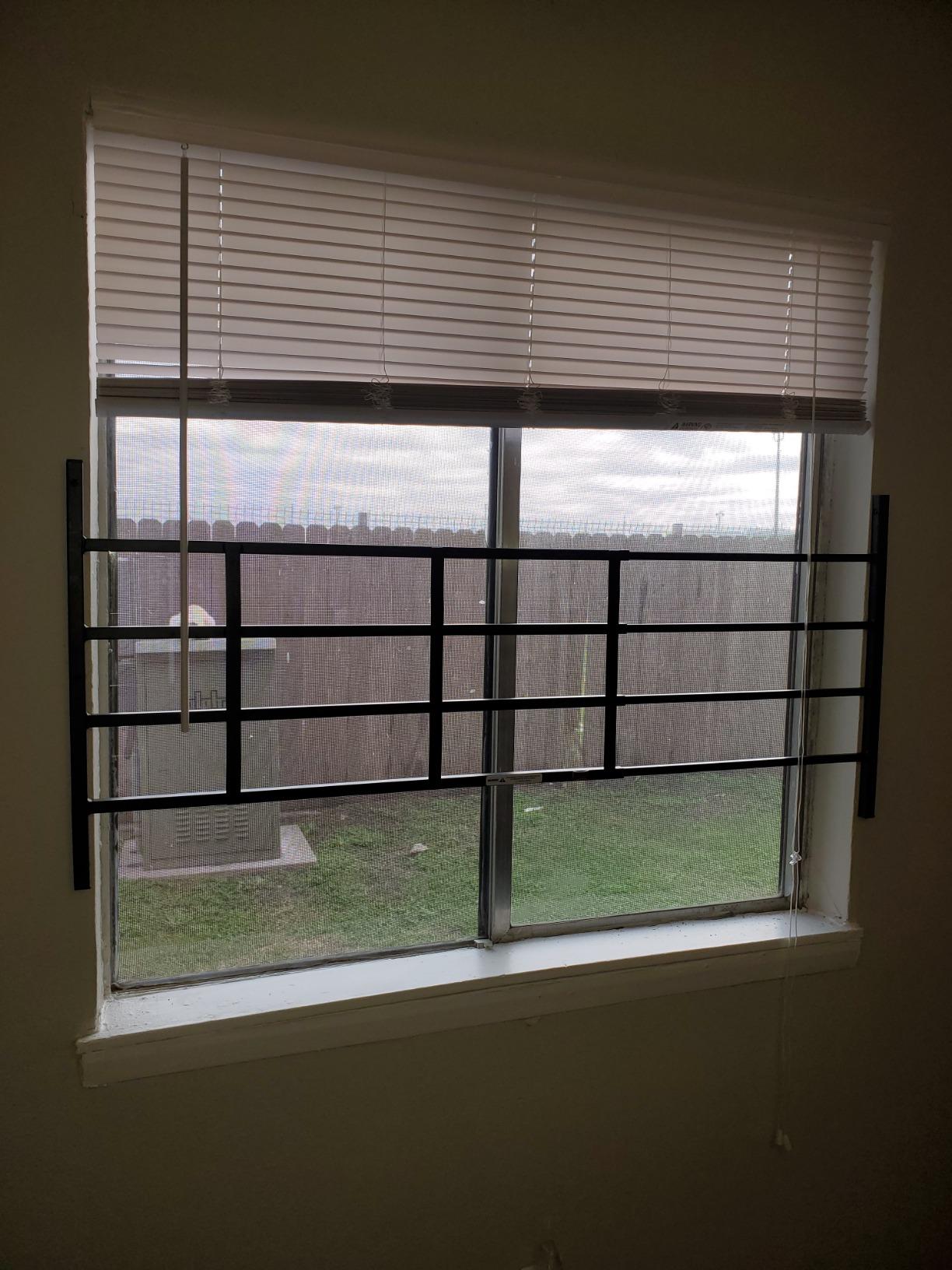 Segal S 4767 Carbon Steel Fixed 4-Bar Window Grill for Home Security and Child Safety, 21-1/4 In., Black (1 Set) | 32-1/2 In. to 54 In. customer photo 1
