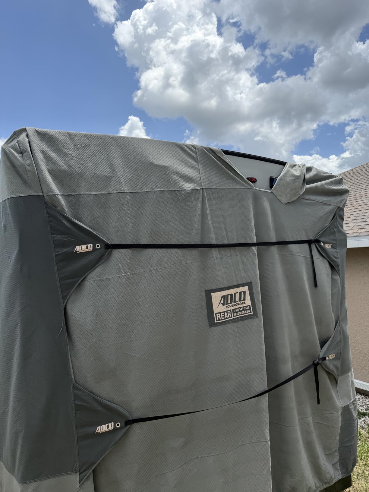 ADCO 52246 Designer Series SFS Aqua Shed Travel Trailer RV Cover - 31'7 Inch - 34', Gray customer photo 2