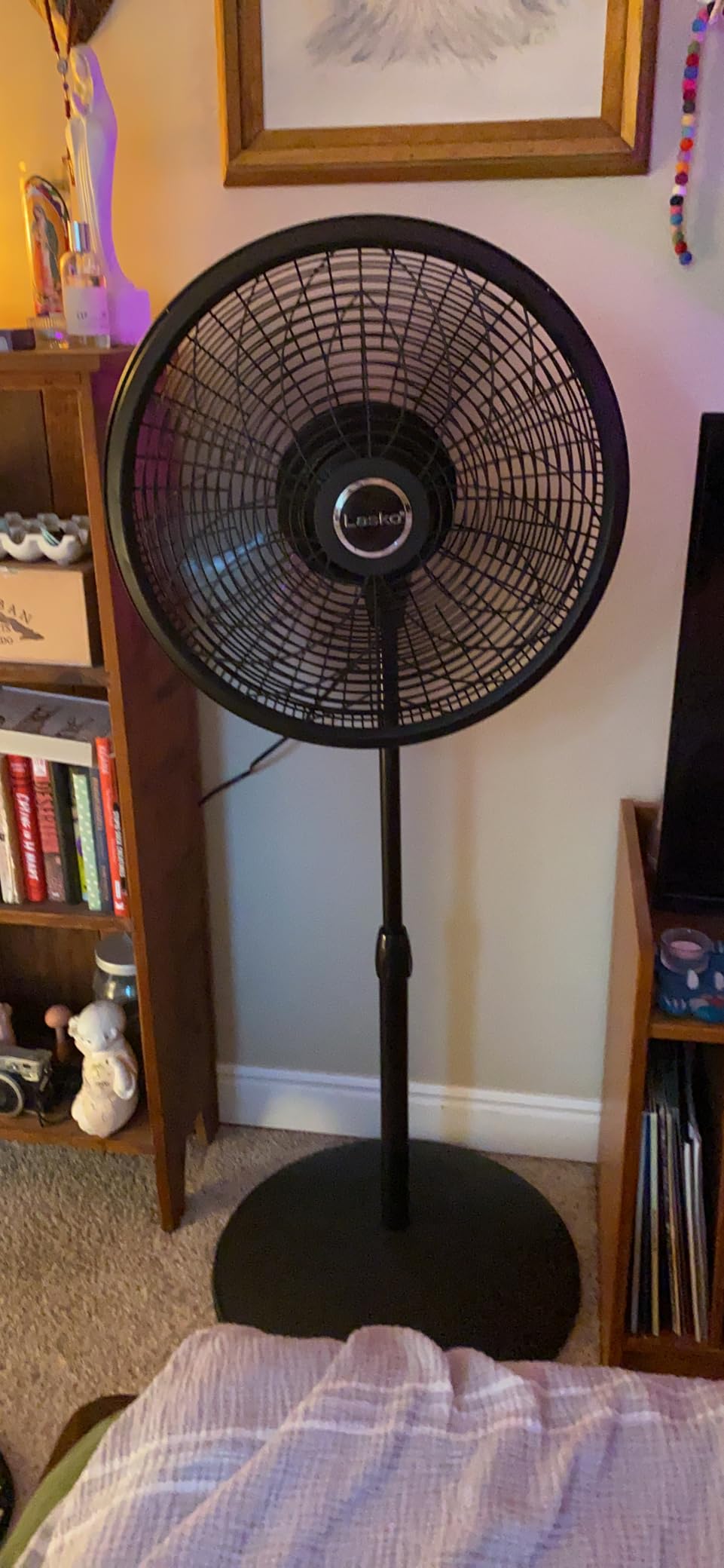Lasko Pedestal Fan, Oscillating Fan for Bedroom with Adjustable Height and 3 Cooling Speeds, Portable, 18