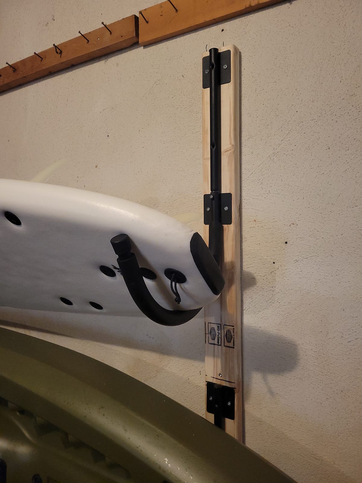 2-Pack of Kayak Storage Hook Sets - Kayak Wall Mount Hangers with 100lb Capacity Per Pair for Paddleboards, Surfboards, customer photo 1