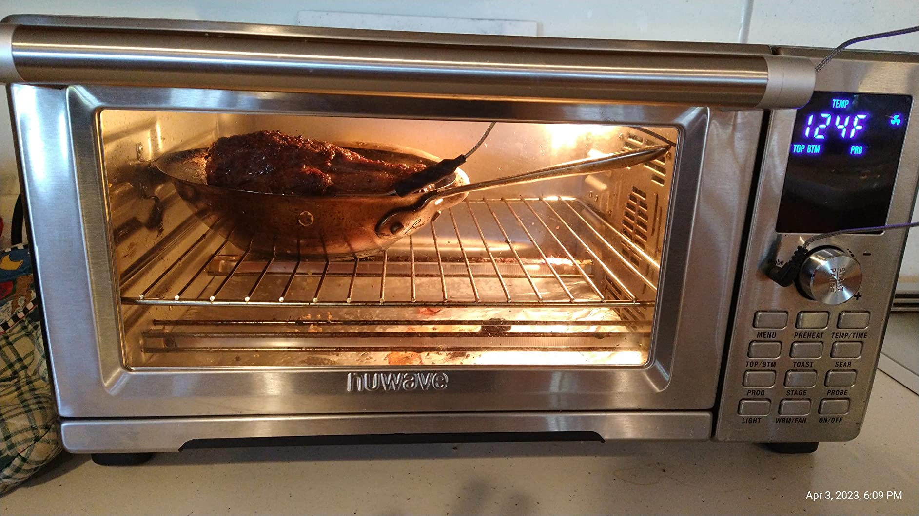 Nuwave Bravo 30 QT Smart Air Fryer Toaster Oven, 2026 New Convection System | 3X Faster & More Even, 90% Less Oil, Adjustable Top and Bottom Heaters, 12-in-1 Easy Cook, 50°-500°F, Brushed Stainless Steel customer photo 1