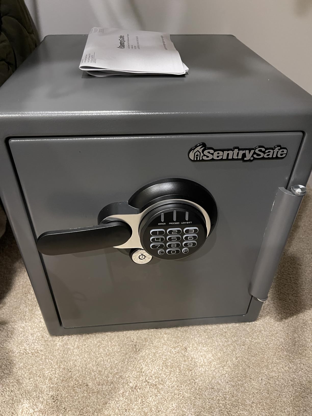SentrySafe Fireproof and Waterproof Gray Steel Home Safe with Digital Keypad Lock, Floor Safe with Interior Lighting Secures Money, Documents, 2.05 Cubic Feet, SFW205GQC customer photo 2