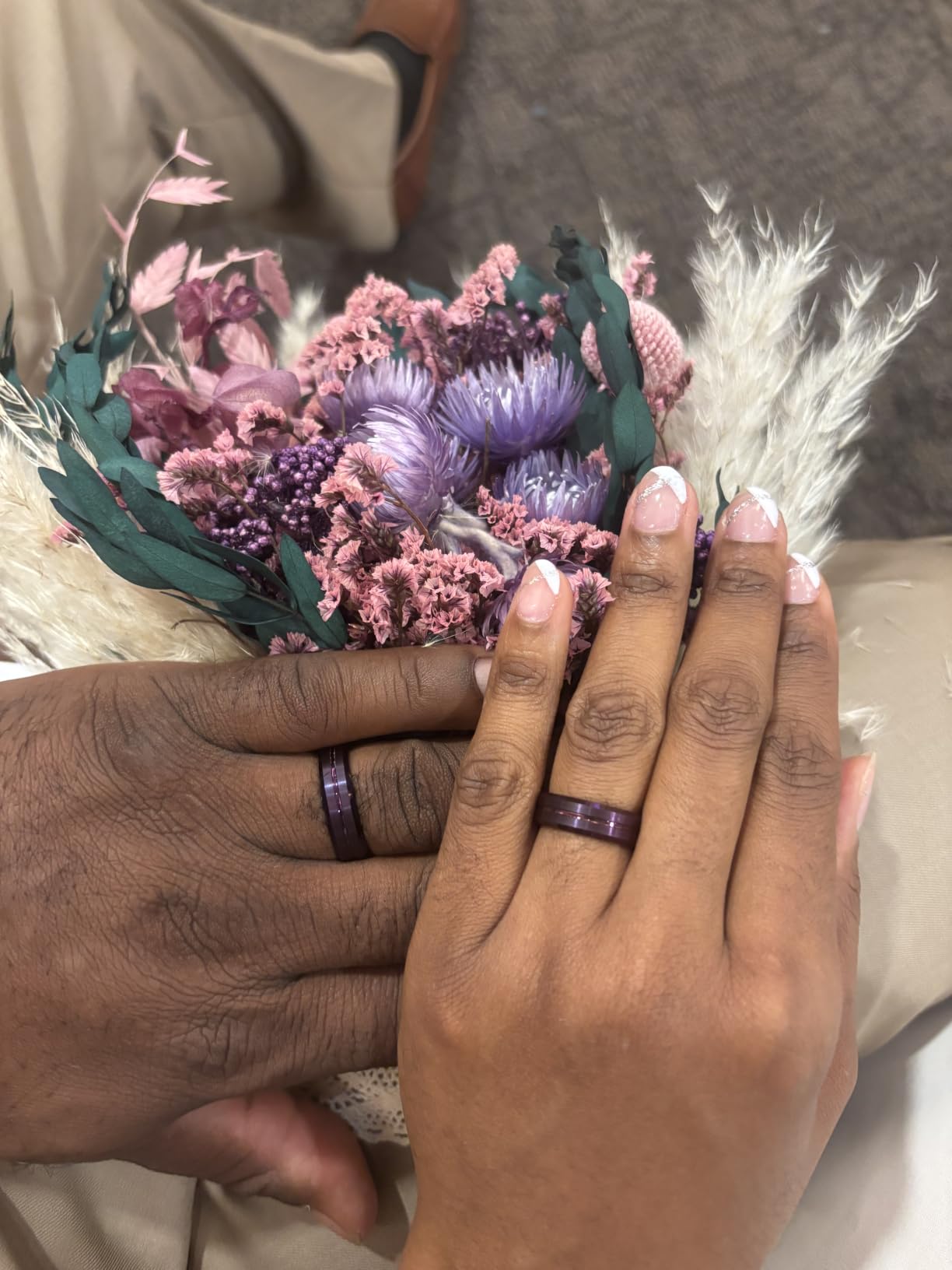 King Will Tungsten Carbide Wedding Band for Men Size 4-16 | 6/8/10mm Width, Multicolor Available with Grooved Center, Wedding Ring Suitable for Work, Gym Comfort Fit Size 4-16 customer photo 1