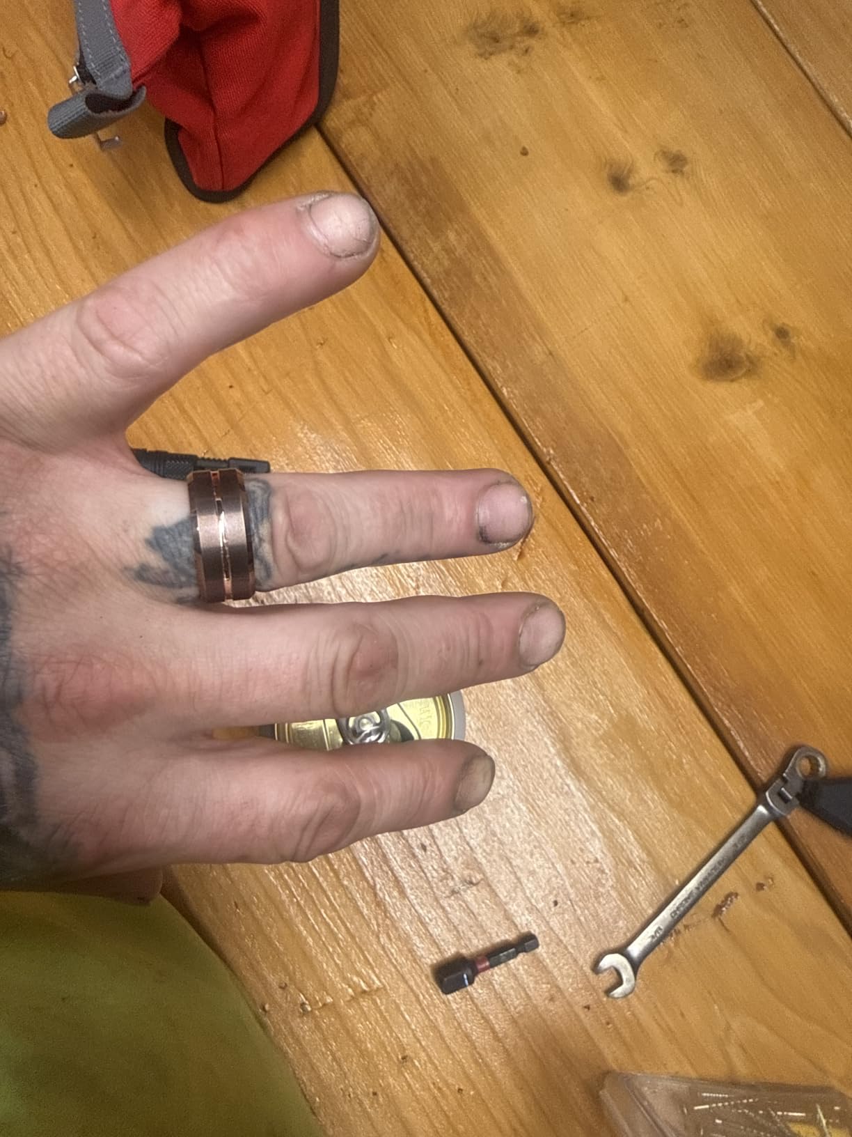 King Will Tungsten Carbide Wedding Band for Men Size 4-16 | 6/8/10mm Width, Multicolor Available with Grooved Center, Wedding Ring Suitable for Work, Gym Comfort Fit Size 4-16 customer photo 2