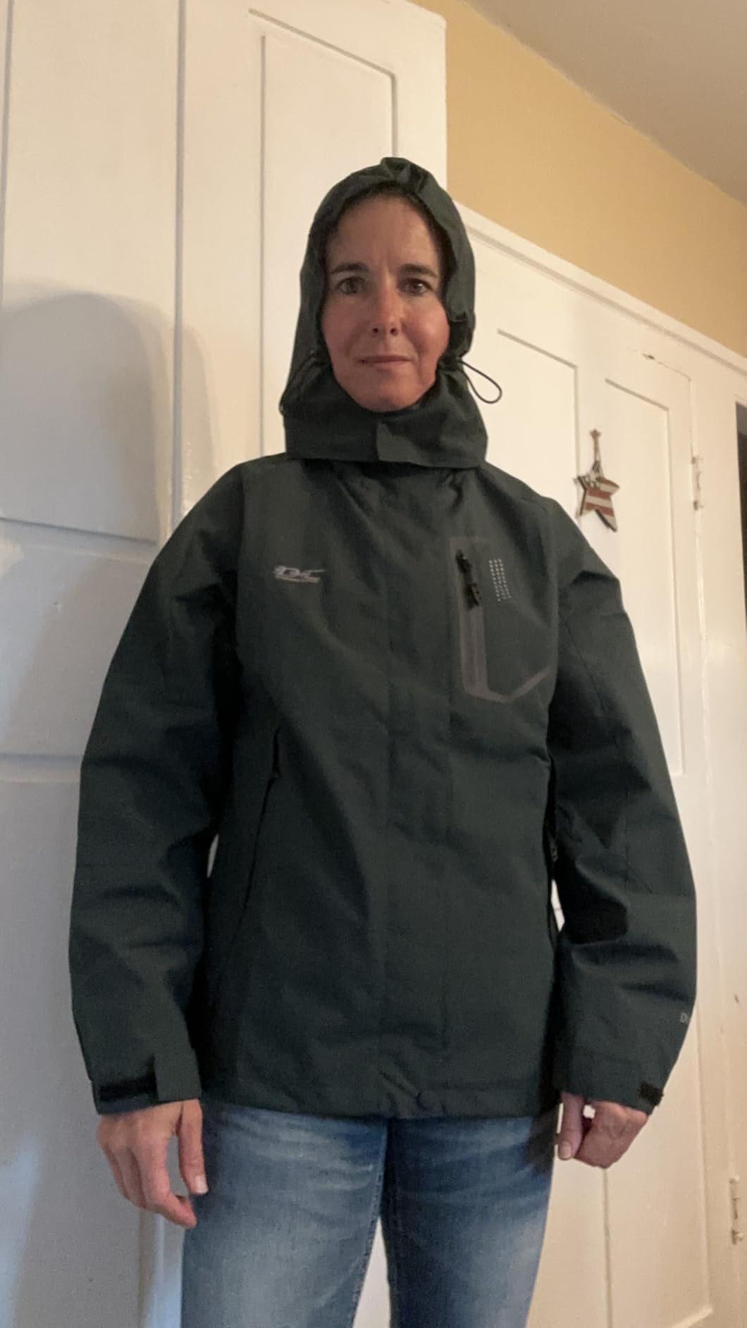 Diamond Candy Women's Lightweight Waterproof Hooded Rain Jacket | Soft Lining, Detachable Hood, Easy to Store, Perfect for Hiking, Travel and Rainy Days customer photo 1