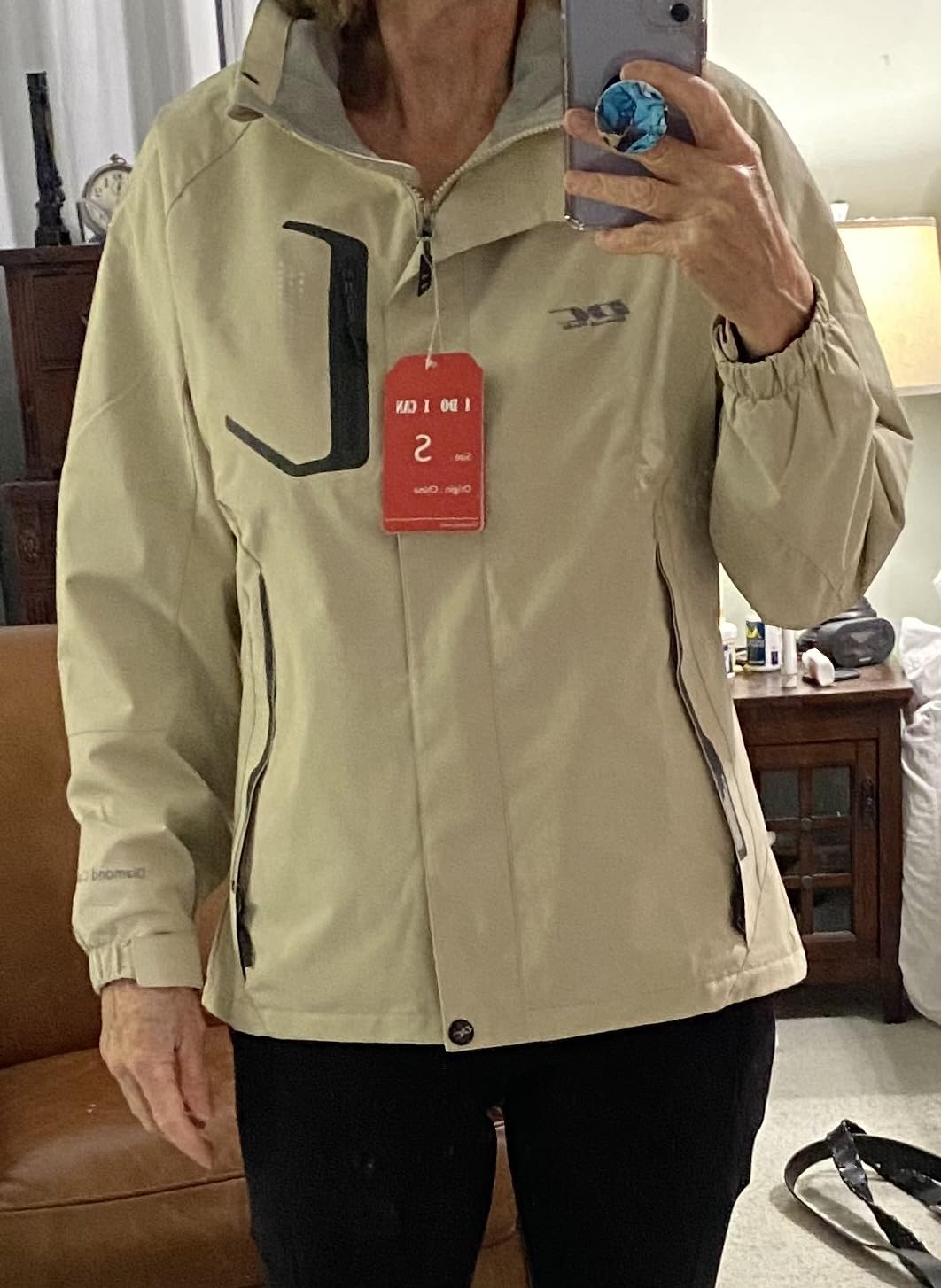 Diamond Candy Women's Lightweight Waterproof Hooded Rain Jacket | Soft Lining, Detachable Hood, Easy to Store, Perfect for Hiking, Travel and Rainy Days customer photo 2