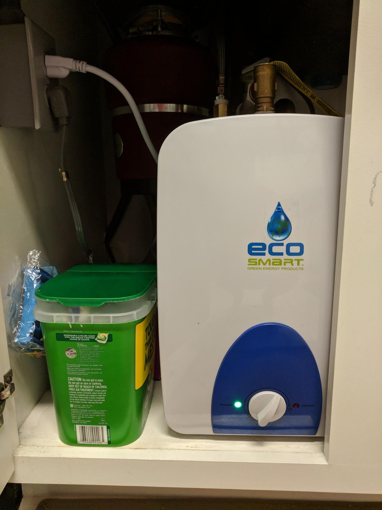Ecosmart ECO MINI 2.5 2.5-Gallon 120V Electric Mini Tank Water Heater, White customer photo 1