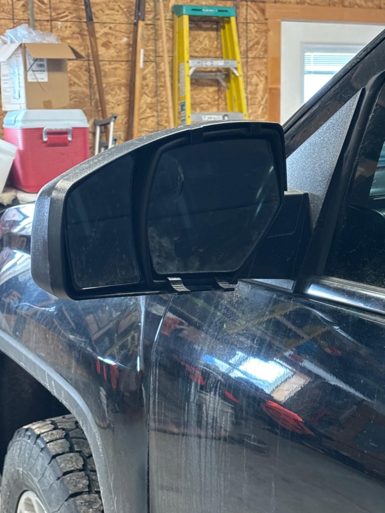 K SOURCE Snap & Zap 80910 Custom Fit Towing Mirror for 2014-2018 Silverado/Sierra 1500, 2015-2019 2500, 3500, Patented customer photo 1