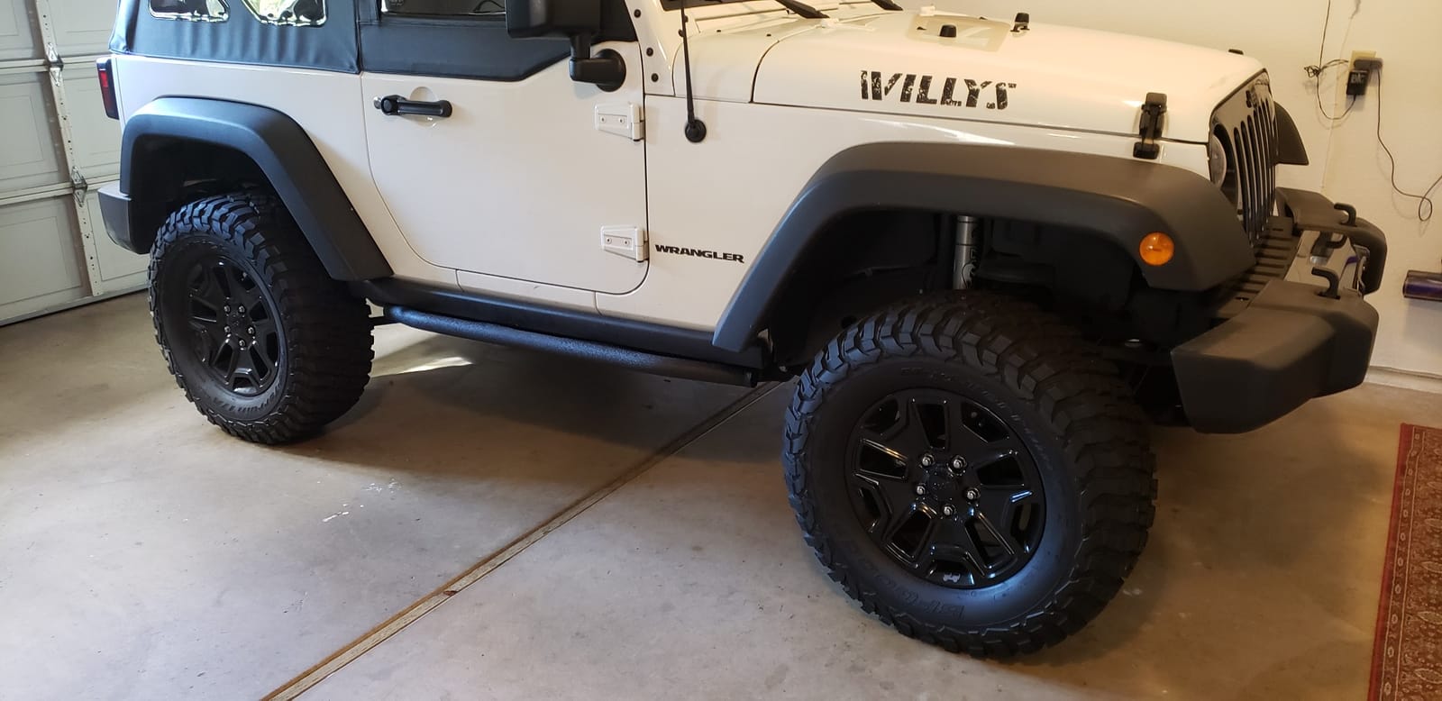 Rock Sliders in Textured Black | Heavy-Duty Tubular Side Steps & Rock Rails | Compatible with 2007-2018 Jeep Wrangler JK 4-Door | Driver & Passenger Pair customer photo 2