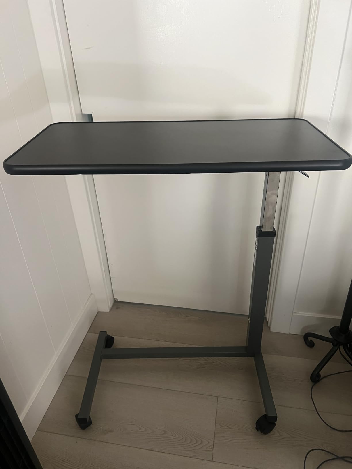 Vaunn Medical Adjustable Overbed Bedside Table with Wheels (Hospital and Home Use) customer photo 2