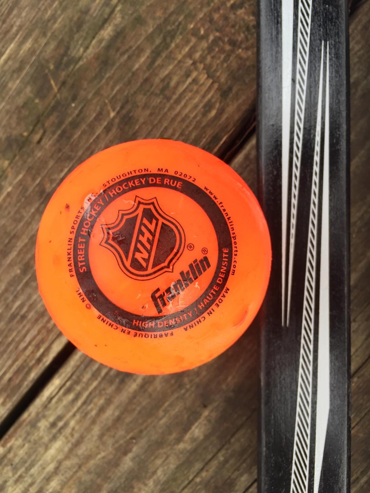 Franklin Sports Hockey Goal, Ball, and Stick Set - NHL | Driveway Fun for Beginners, Complete Starter Kit, Lightweight PVC Frame, Durable Pre-Fit Netting, For Junior Players customer photo 2