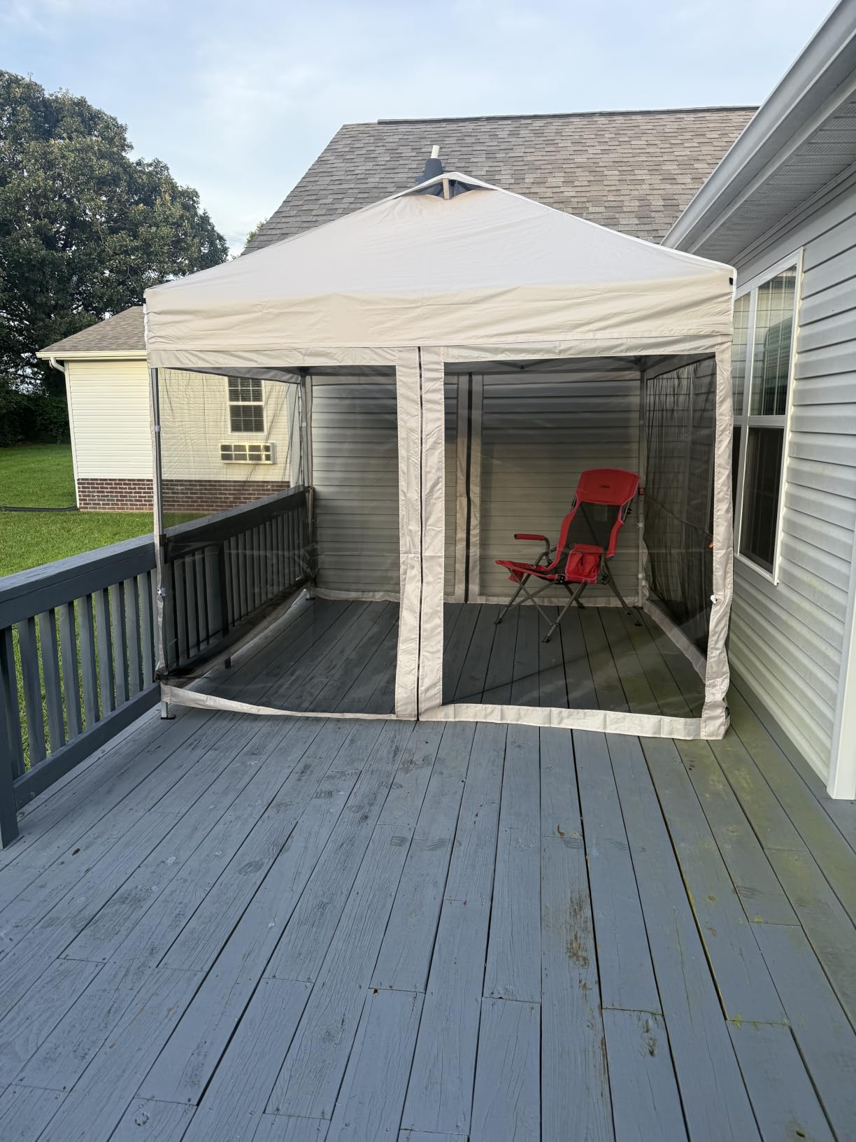 Quictent 10'x10' Pop up Screened Canopy Tent with Mosquito Netting | Portable Easy up Outdoor Screen House Shelter for Patio, Camping and Picnic, Includes Wheeled Carry Bag customer photo 1