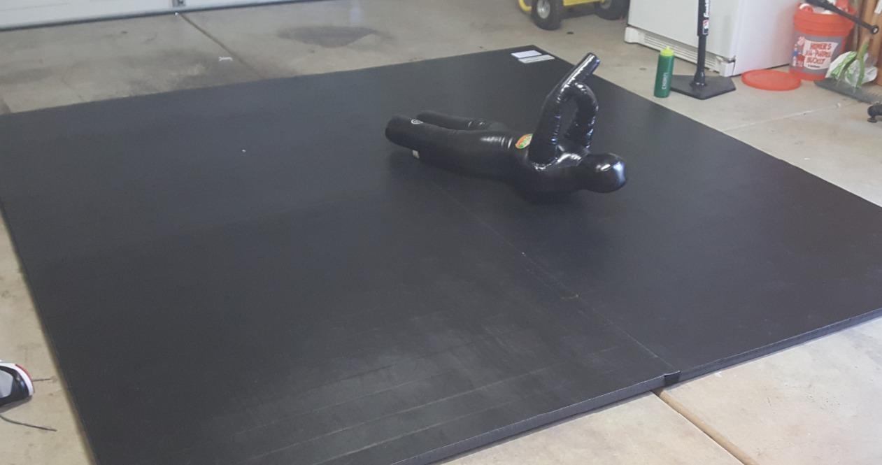 Dollamur Wrestling Mat for Home,10'x10', Circle, Start Marks-Made in USA | Premium Home Wrestling Mats. Portable, Non-Slip Surface, Shock Absorbing Foam, Pro-Grade Performance. customer photo 2