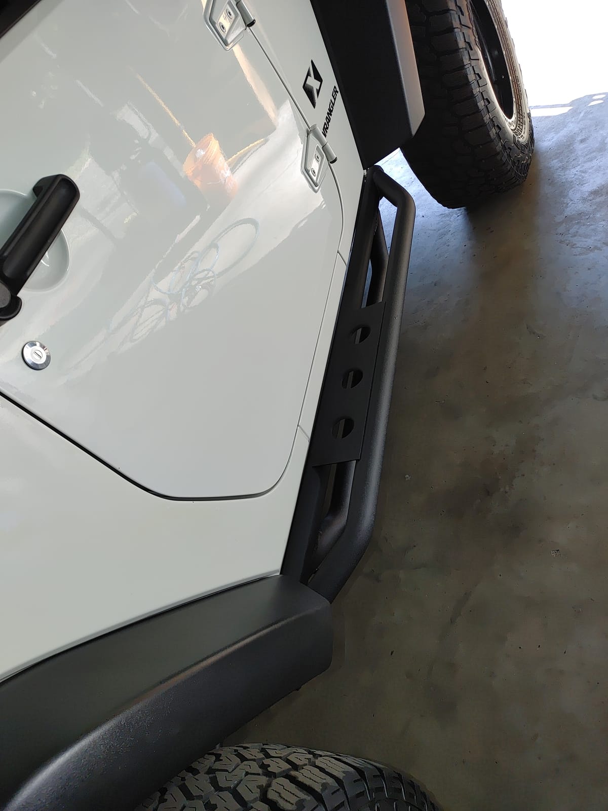 EAG Side Steps Armor Fit for 07-18 Wrangler JK 2 Door Rock Sliders Nerf Bars Running Board Rail Step customer photo 2