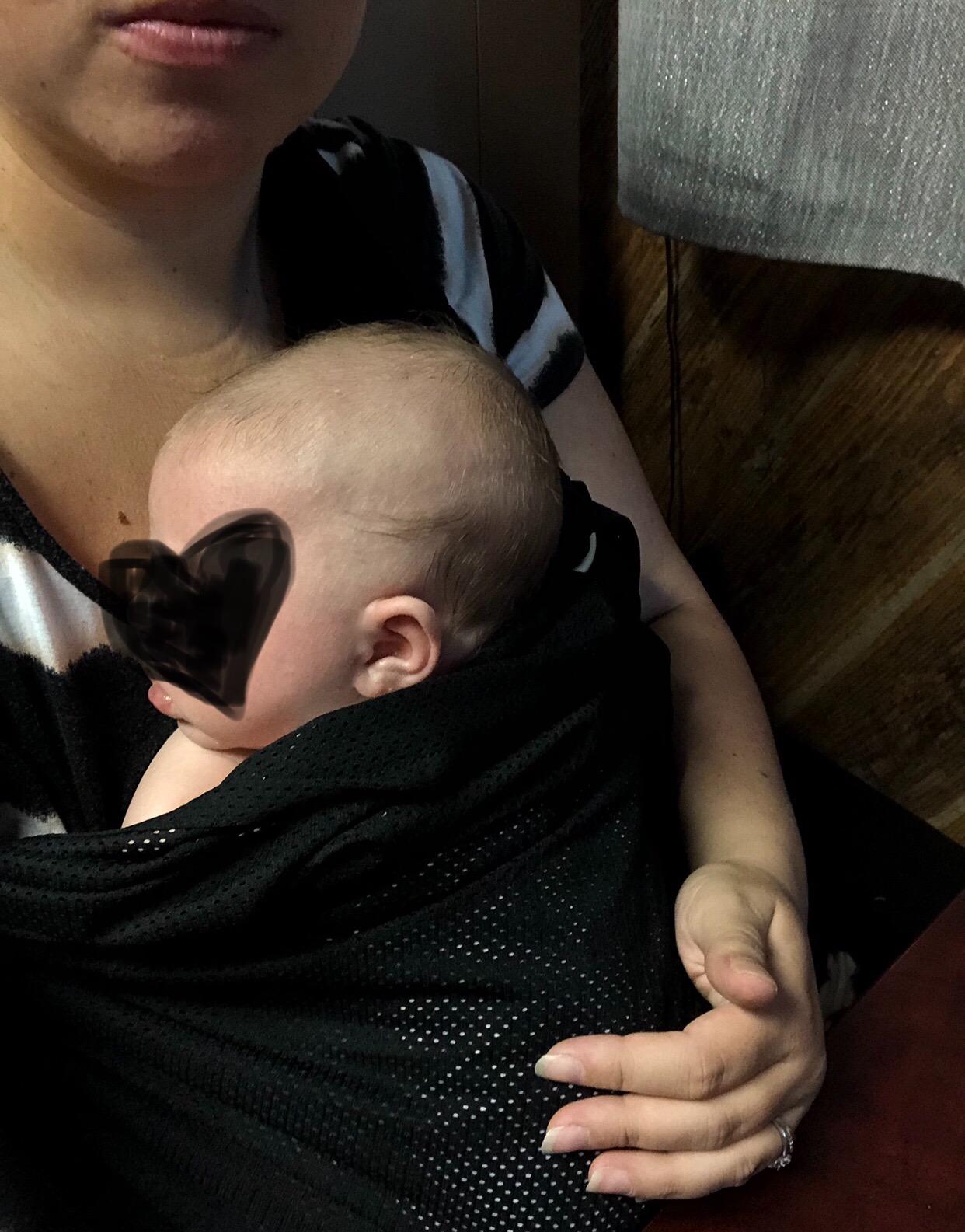 Baby Water Ring Sling Carrier | Lightweight Breathable Mesh Baby Wrap for Infant, Newborn, Kids and Toddlers | Perfect for Summer, Swimming, Pool, Beach | Great for Dad Too Grey customer photo 2
