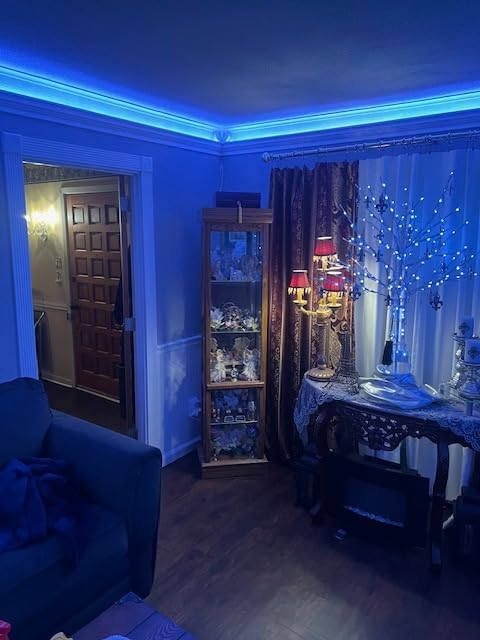 Creative Crown Angelo LED Foam Molding Kit, 48 Ft 3.5in, Precut Corners | Built-in LED channel, 4 inside, 1 outside corners included, No nailing, sanding, priming, or compound cuts, 6 styles customer photo 2