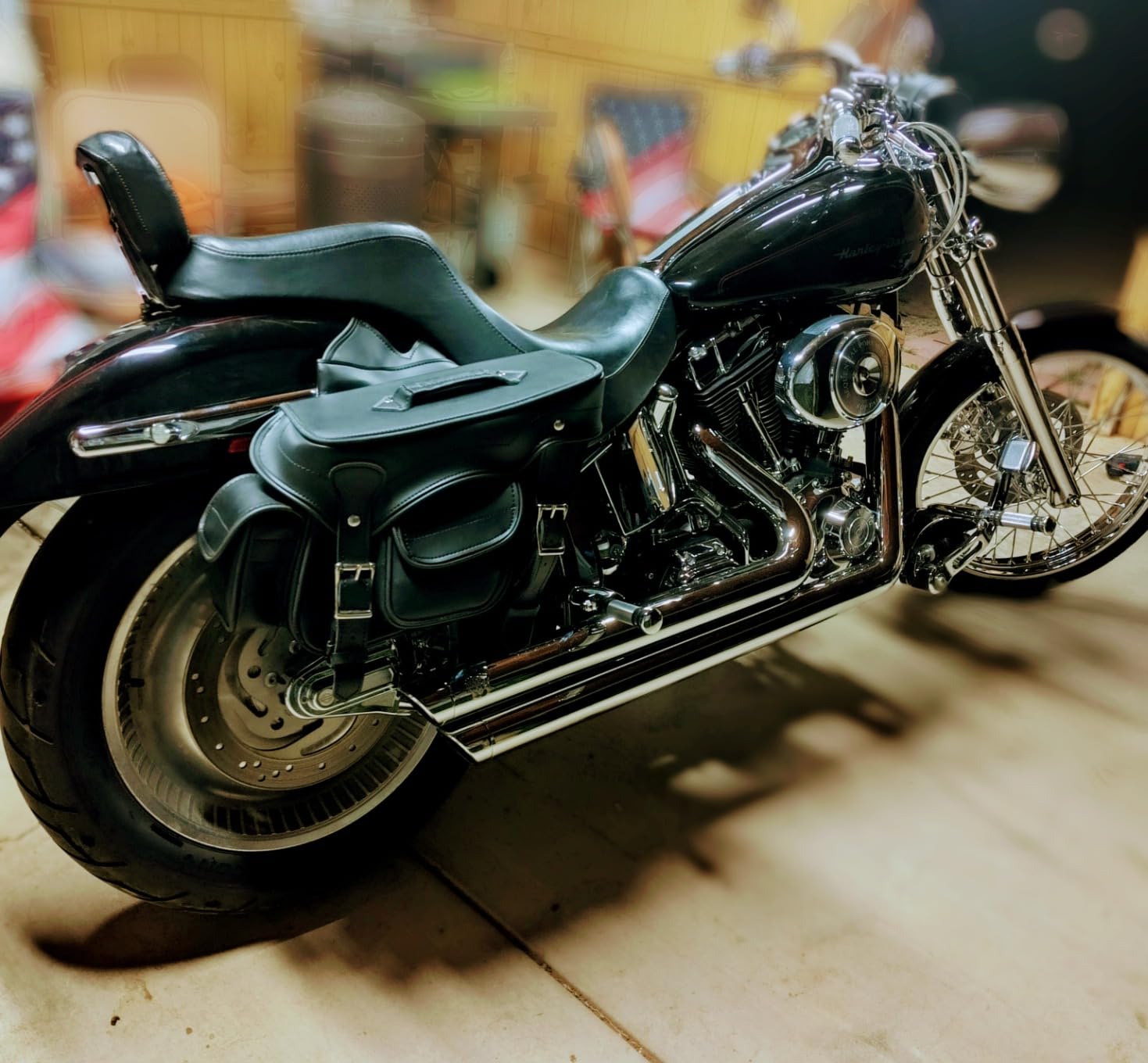 Milwaukee Leather SH66602 Zip-Off Double Pocket PVC Throw Over Motorcycle Saddlebags - One Size customer photo 2