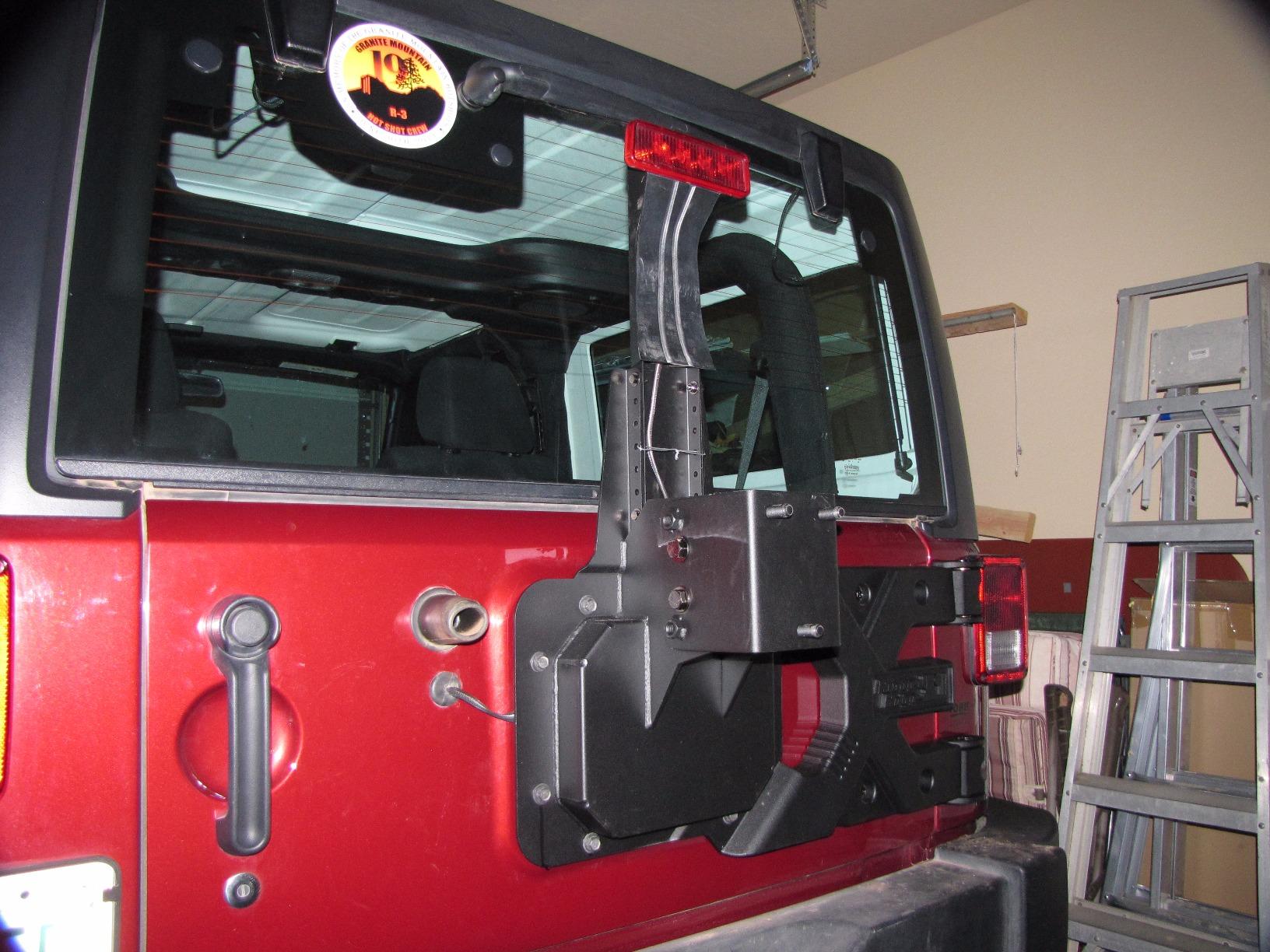 Rugged Ridge HD Tire Carrier Kit - Fits 2007-2018 Jeep Wrangler JK - Heavy-Duty Construction with Solid Aluminum Hinge Casting & Forged Steel Hinge Brackets customer photo 2