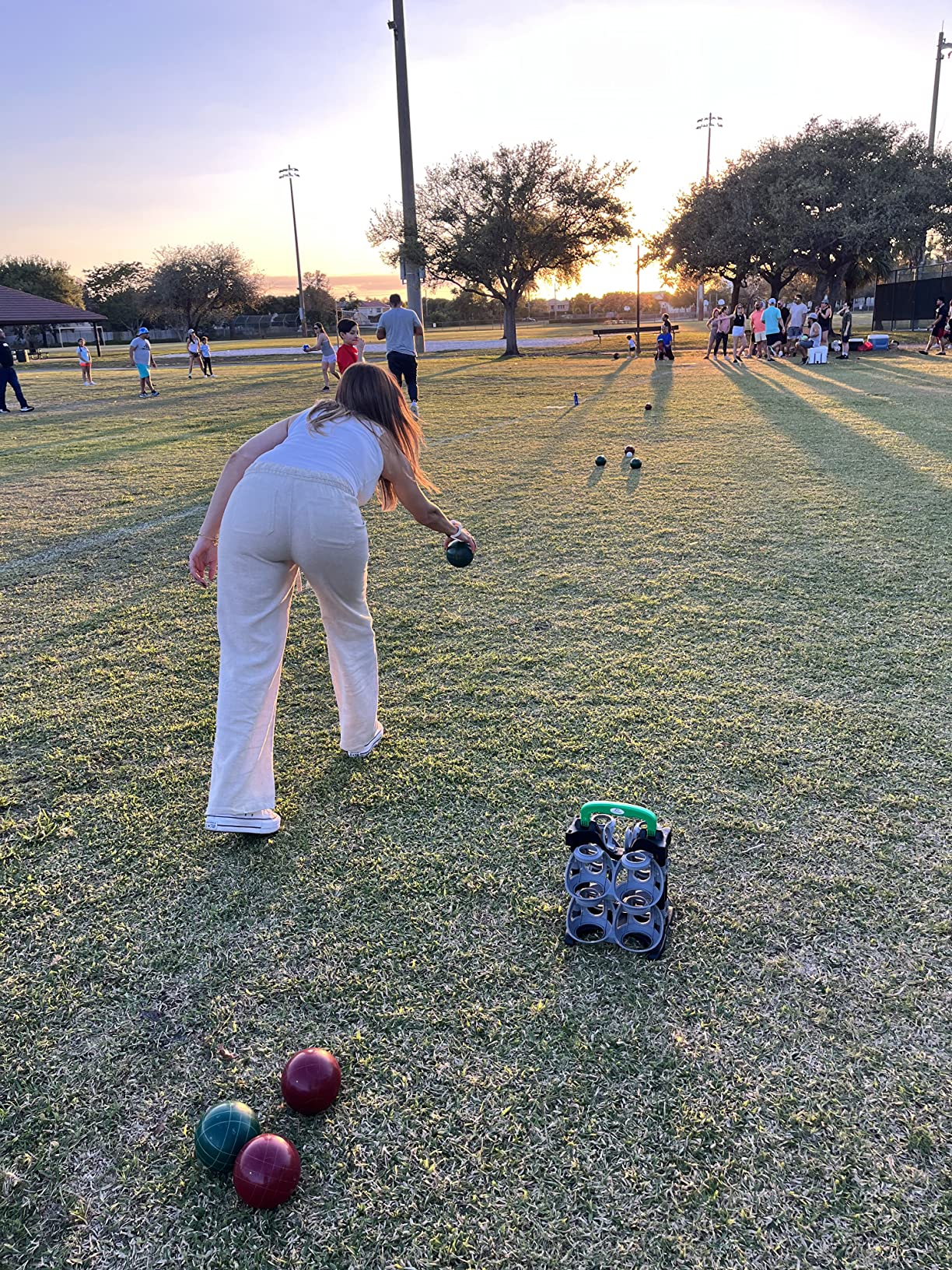 EastPoint Bocce Ball Set, 110mm, 8 Balls, Pallino, Outdoor Games - Tournament-Size Play, Portable Carry Case, For Backyard, Beach & Lawn Games, For Adults & Family, Yard Games customer photo 1