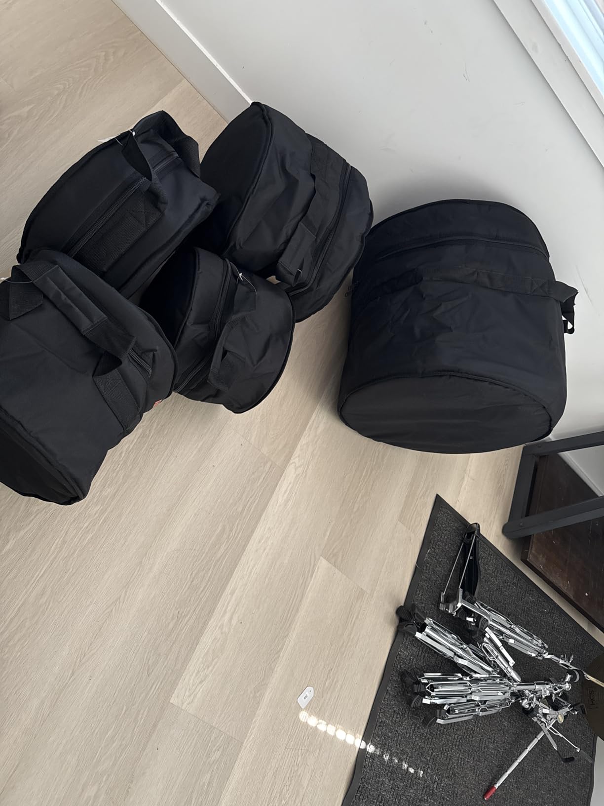 Gearlux 5-Piece Drum Bag Set with 10mm Padding for 12