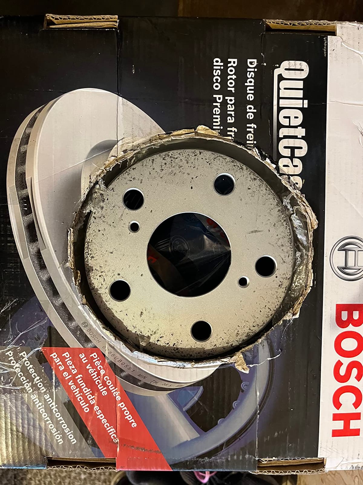 BOSCH 50011560 QuietCast Premium Disc Brake Rotor - Front, 296mm (Single) | Compatible with Select Lexus ES300h, ES350; Pontiac Vibe; Toyota Camry customer photo 1