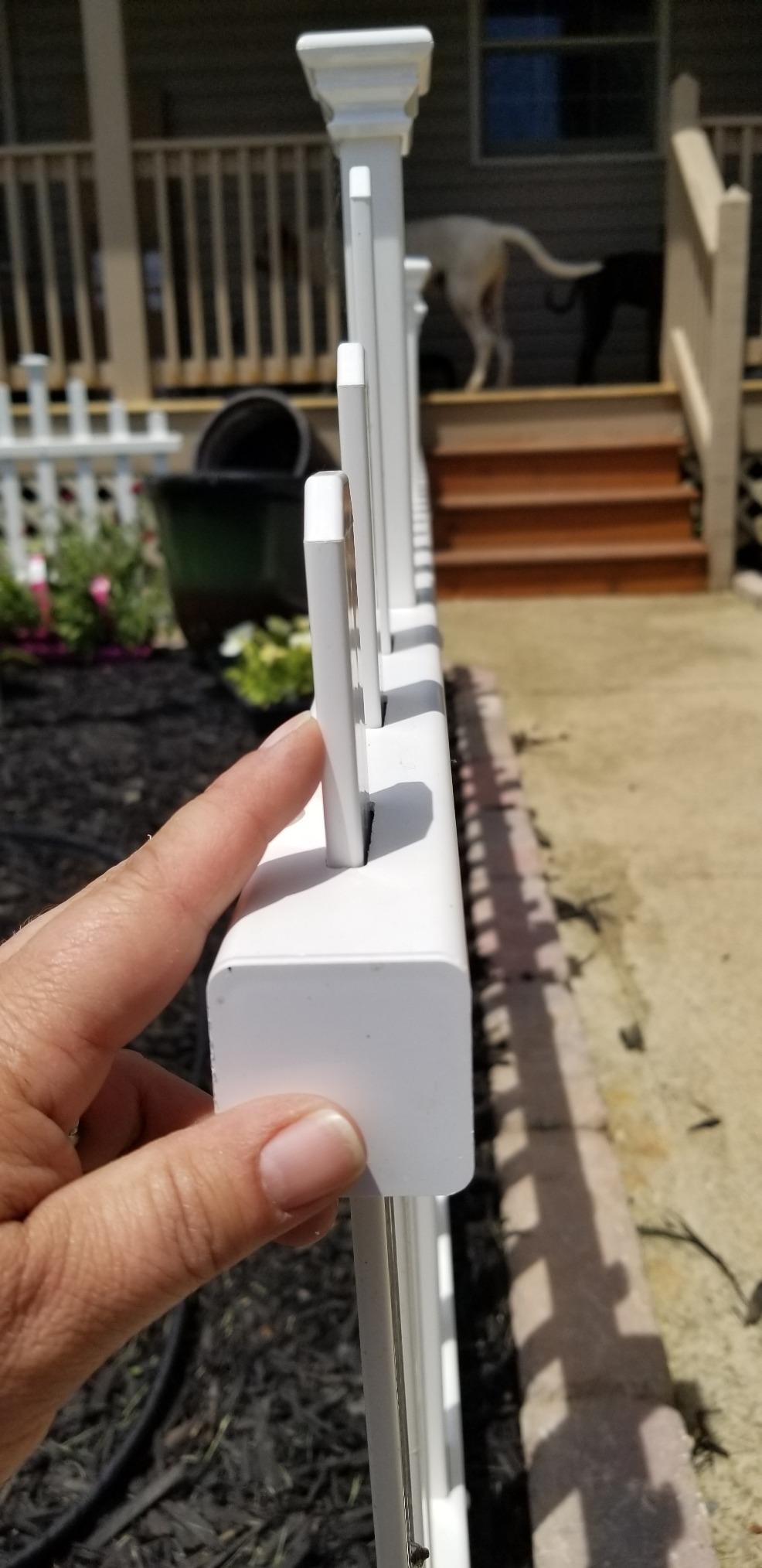 Zippity Madison Picket Fence Panels, White Vinyl DIY No Dig Kit | 2.5ftH x 2.3ftW, White, 2 Panels, Garden Border or Yard Enclosure, ZP19001 customer photo 1