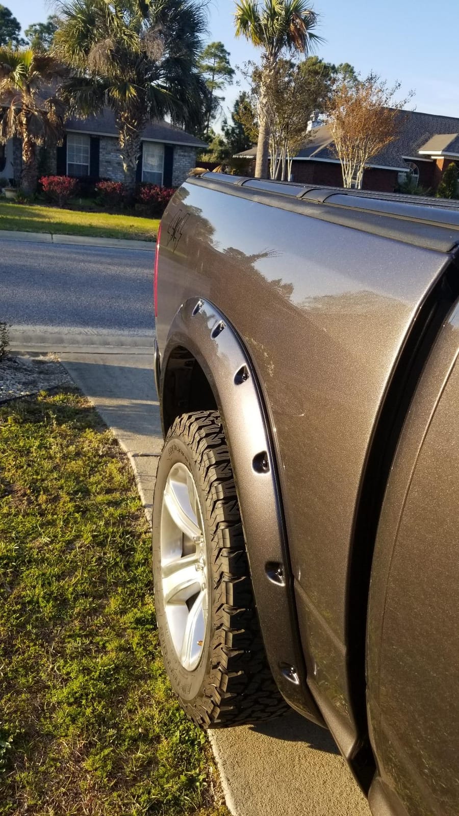 Tyger Auto Fender Flare Compatible with 2009-2018 Dodge Ram 1500; 2019-2024 Classic (Not fit R/T Rebel Warlock), Smooth Textured Black Paintable Bolt-Riveted Style 4pc | TG-FF8D4148 customer photo 1