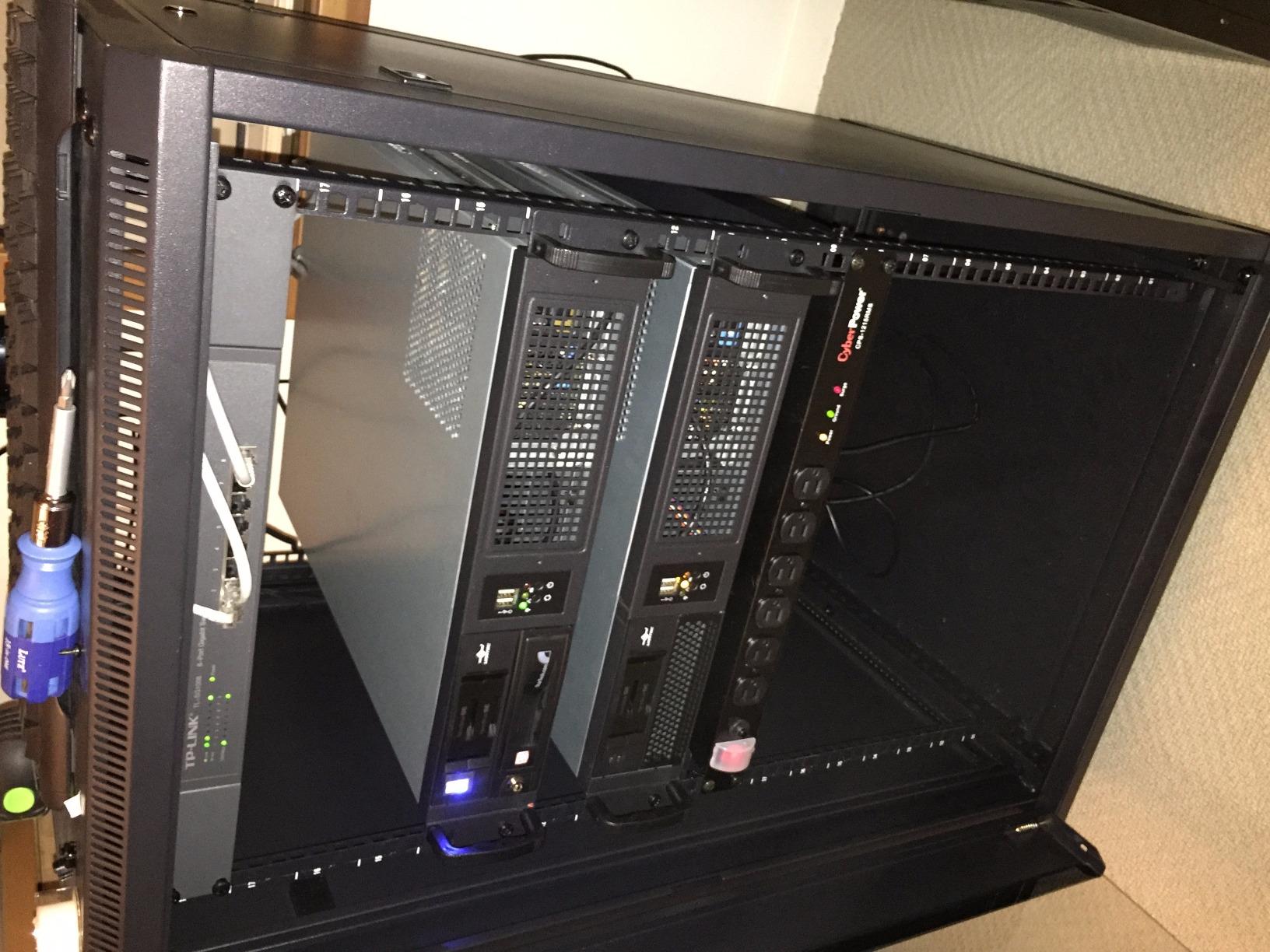 NavePoint 15U Server Cabinet Wall Mount Rack Enclosure with Caster Wheels, 2 Fans, Locking Glass Door, Removable Side Panels - 15U Network Cabinet 23.6'' Deep customer photo 2