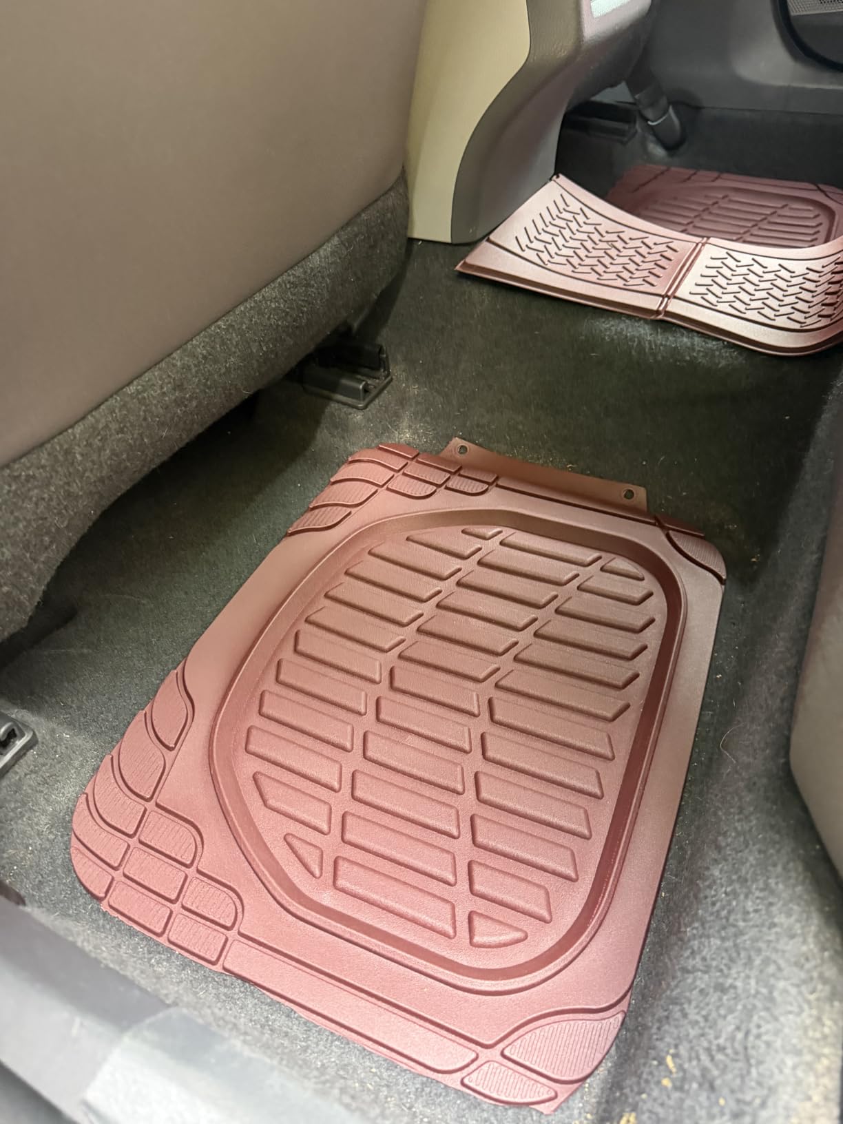 Motor Trend FlexTough Floor Mats for Cars, Black Deep Dish All-Weather Car Mats, Waterproof Trim-to Fit Automotive Floor Mats for Cars Trucks SUV, Universal Floor Liner Car Accessories customer photo 2