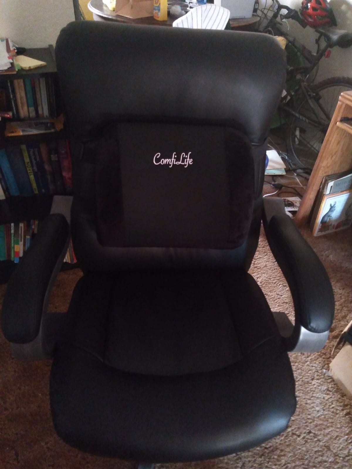 ComfiLife Lumbar Support Back Pillow Office Chair and Car Seat Cushion - Memory Foam with Adjustable Strap and Breathable 3D Mesh customer photo 2