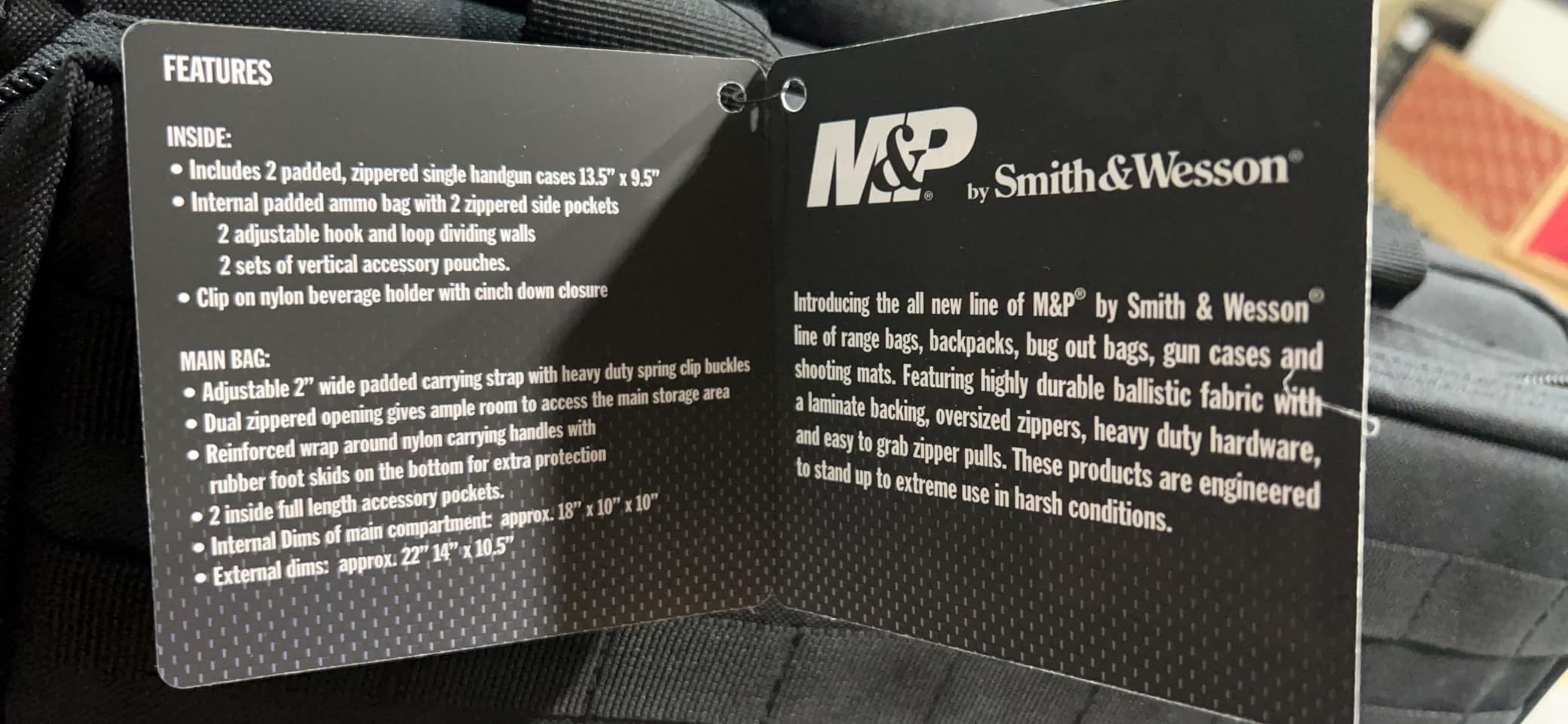 SMITH & WESSON S&W and M&P Tactical Range Bags with Weather Resistant Material for Shooting, Range, Storage and Transport customer photo 1