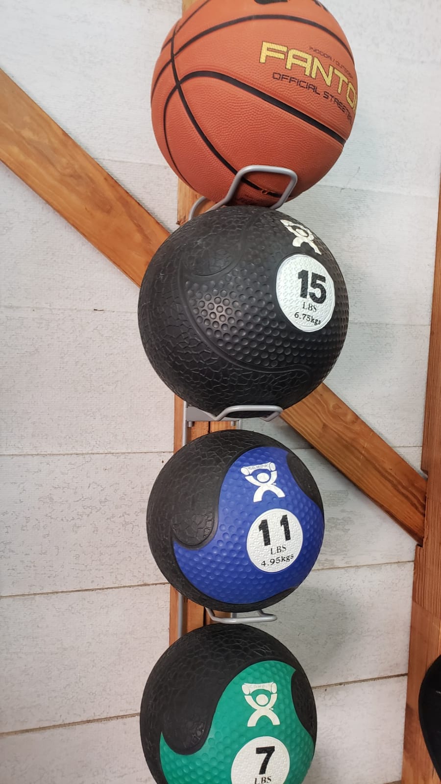 Knape & Vogt Wall Mounted Ball Rack for Garages | 7-Ball Capacity, 63-1/8 in. Tall, John Sterling Collection, Alloy Steel, Silver customer photo 1