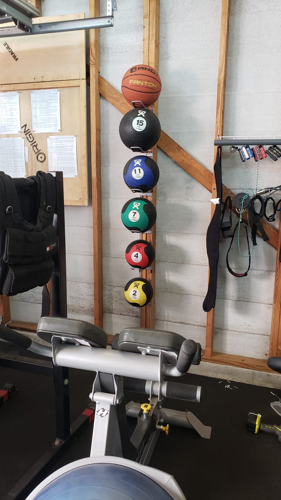 Knape & Vogt Wall Mounted Ball Rack for Garages | 7-Ball Capacity, 63-1/8 in. Tall, John Sterling Collection, Alloy Steel, Silver customer photo 2