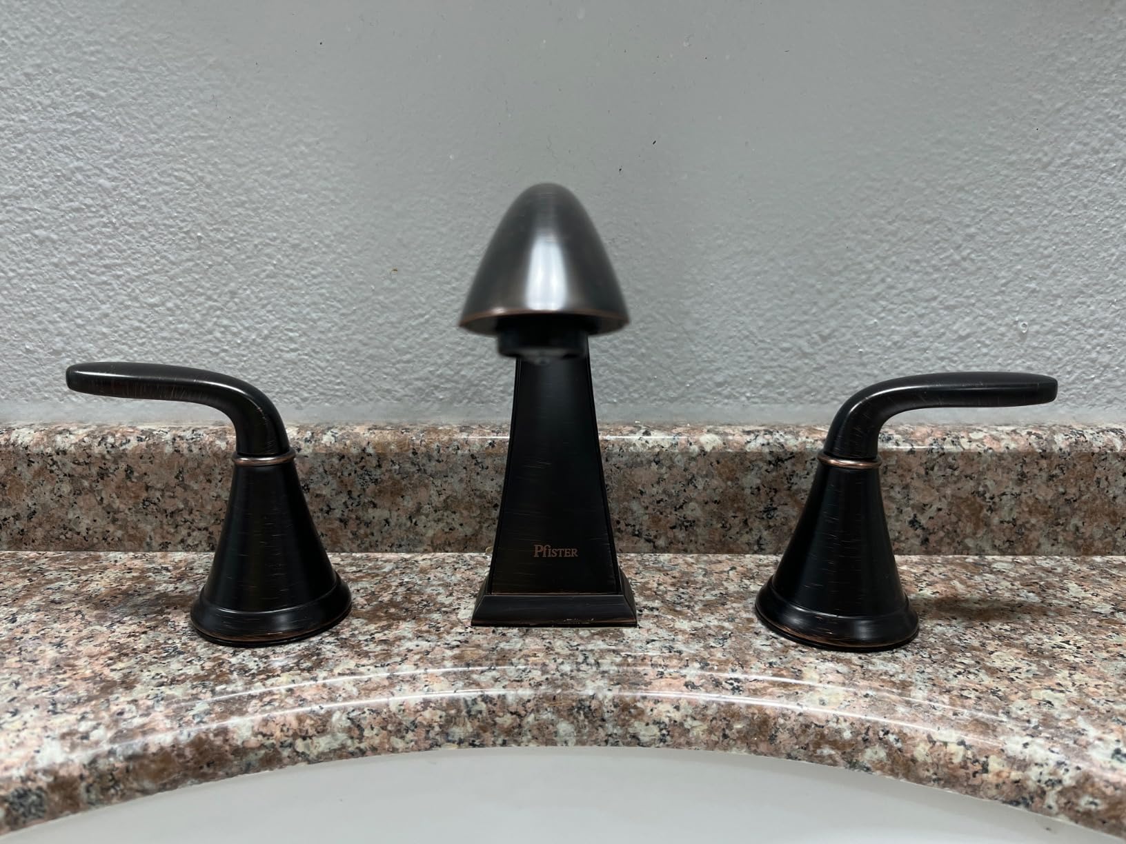 Pfister Pasadena 8 inch Widespread 3 Hole Bathroom Sink Faucet with 2 Handles, Brushed Nickel Finish, Push & Seal Drain, Water-Efficient WaterSense Certified LF049PDKK customer photo 1