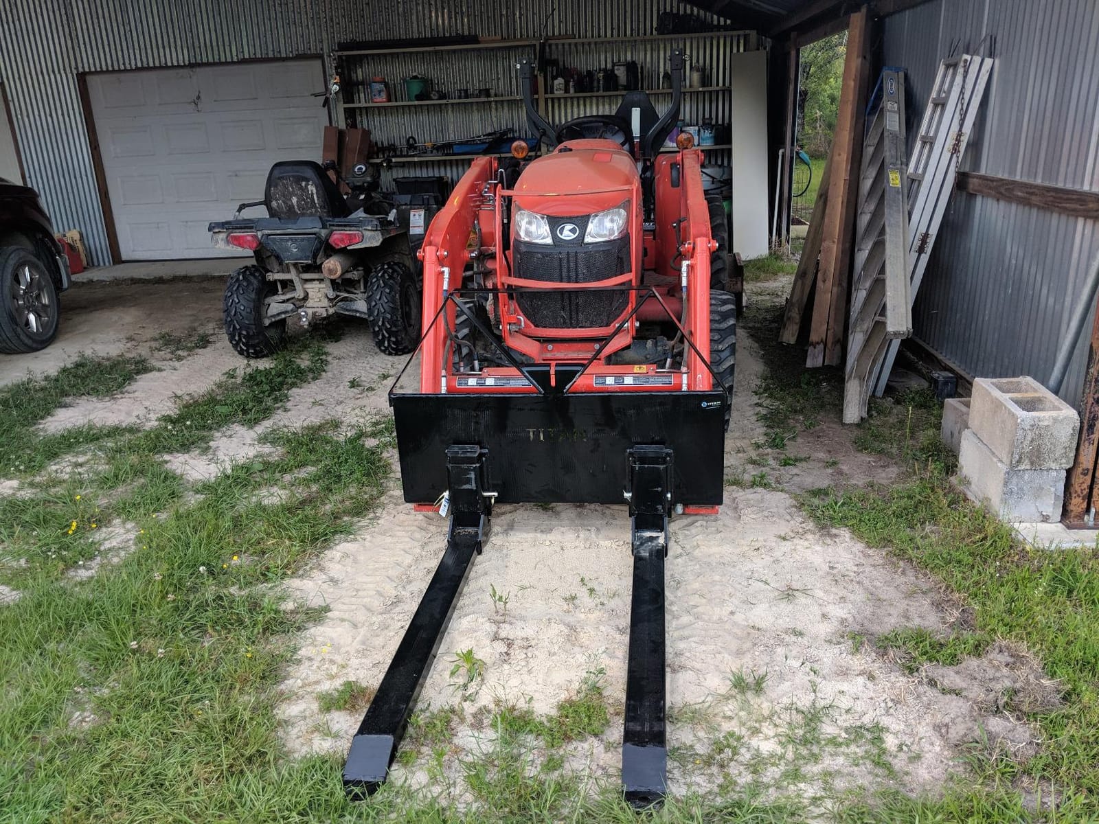 Titan Attachments Pin-On Pallet Fork Frame Attachment, 46